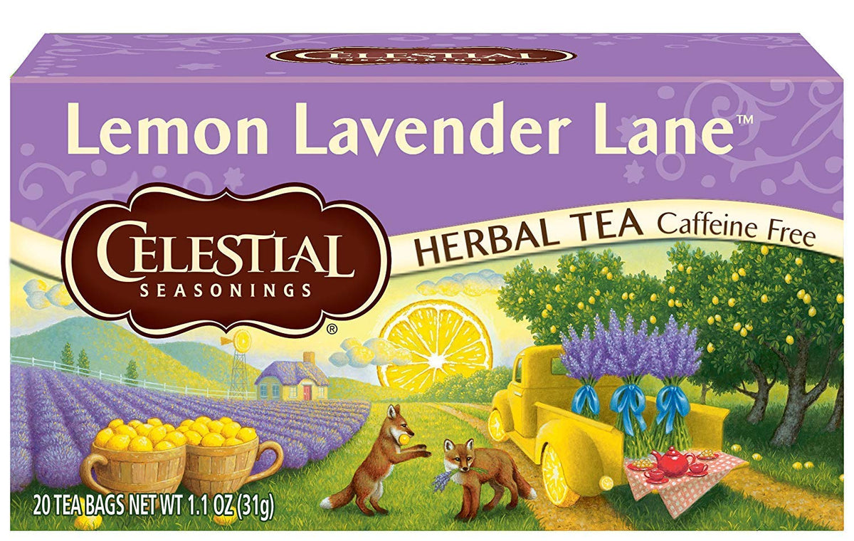 Celestial Seasonings Herbal Tea, Lemon Lavender Lane, 20 Count (Pack of 6)