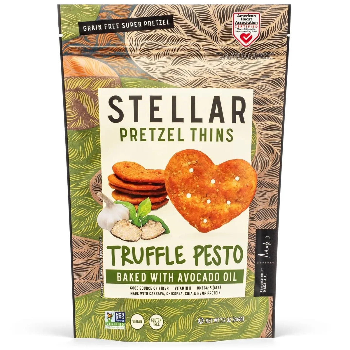 Pretzel Thins Truffle Pesto, 7.2 OZ.