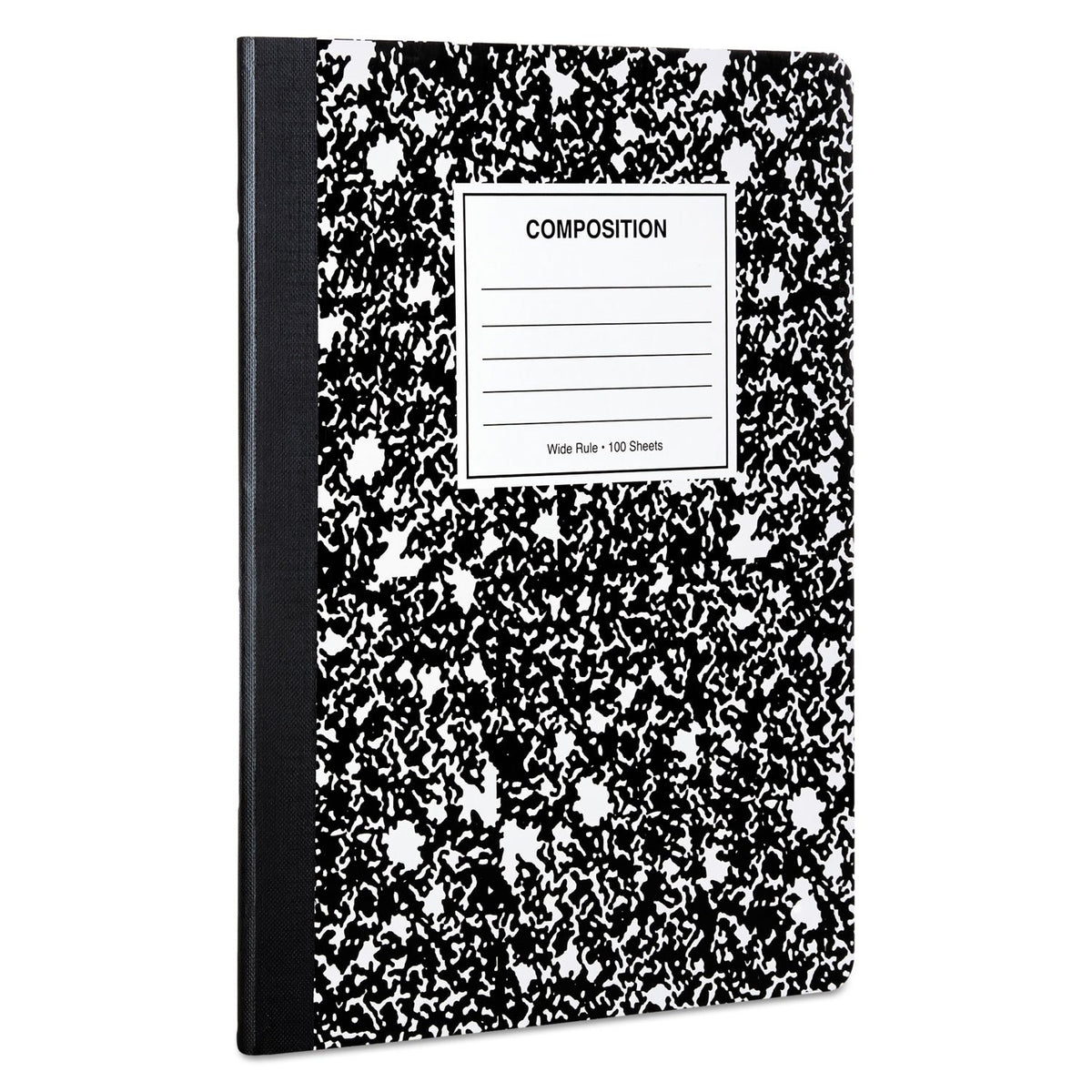 Universal 20930 Composition Book, Wide Rule, 9 3/4 x 7 1/2, White, 100 Sheets