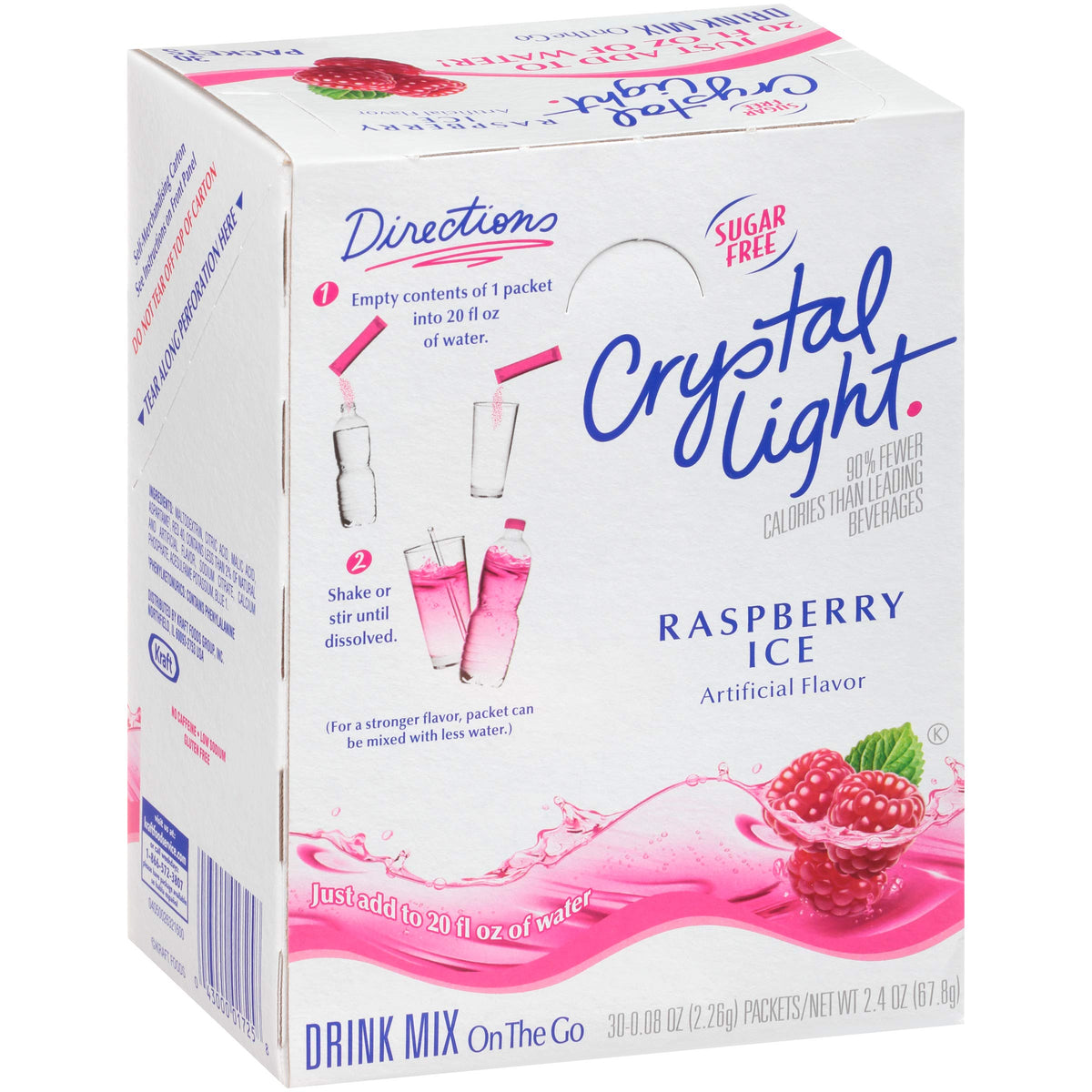 Crystal Light Raspberry Ice Drink Mix, 30 Count (Pack of 1)