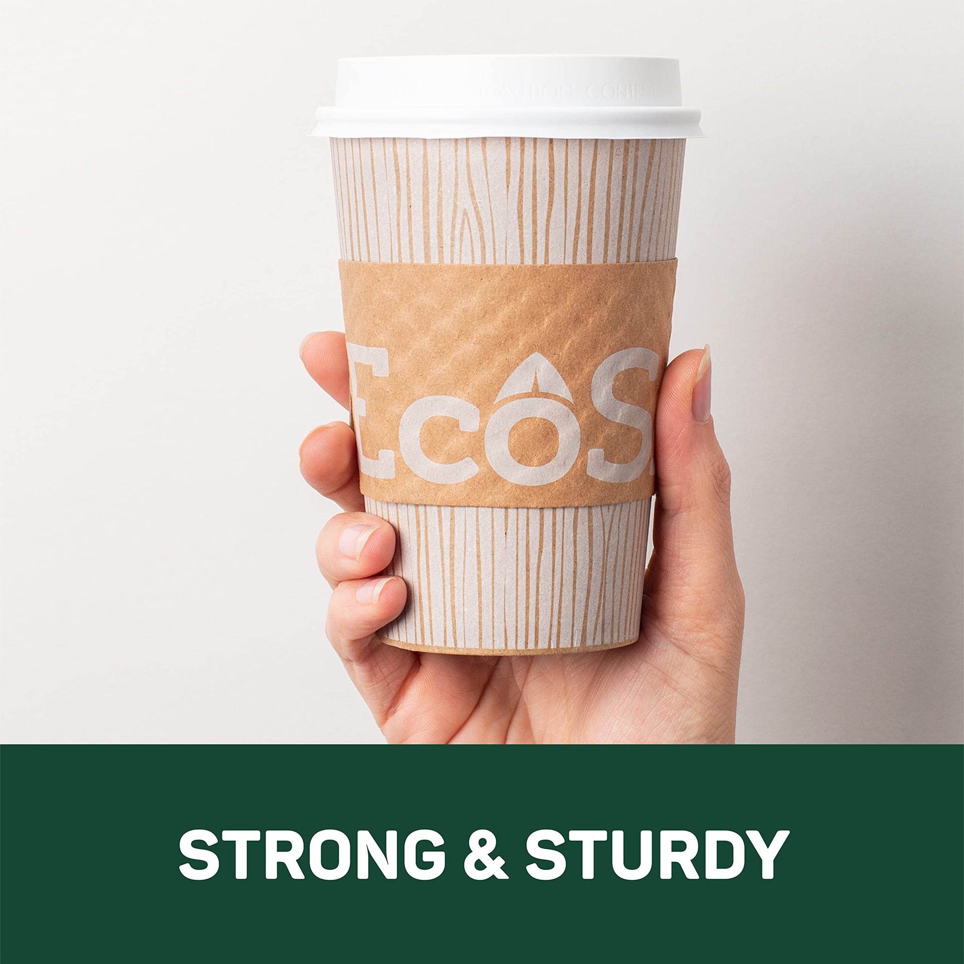Dixie EcoSmart 100% Recycled Fiber Paper Coffee Cups With Lids, 16 Oz, 96 Count (Pack of 6), Large Paper Coffee Cups For Hot Beverages