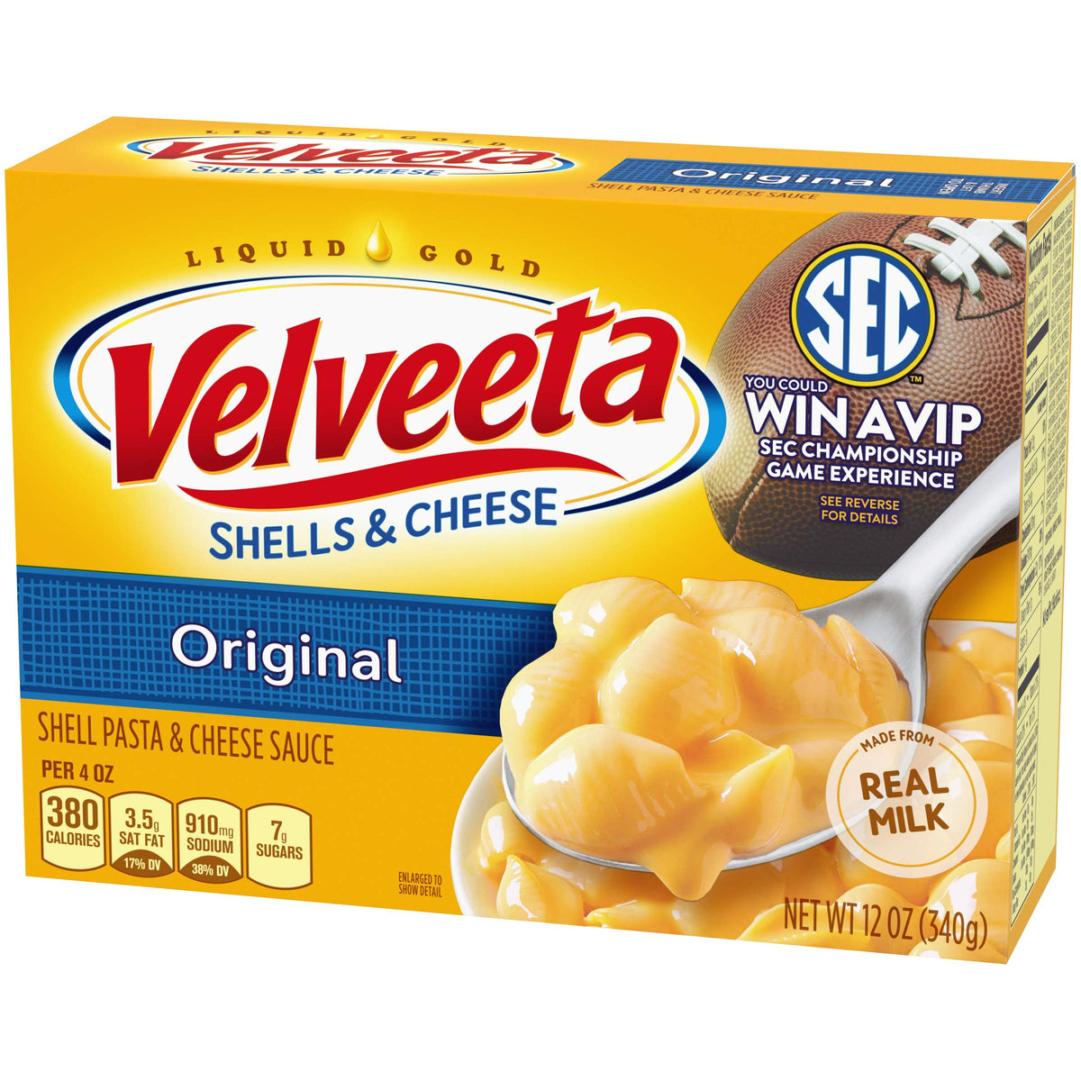 Velveeta Shells & Cheese Dinner, 12-Ounce Boxes (Pack of 6)