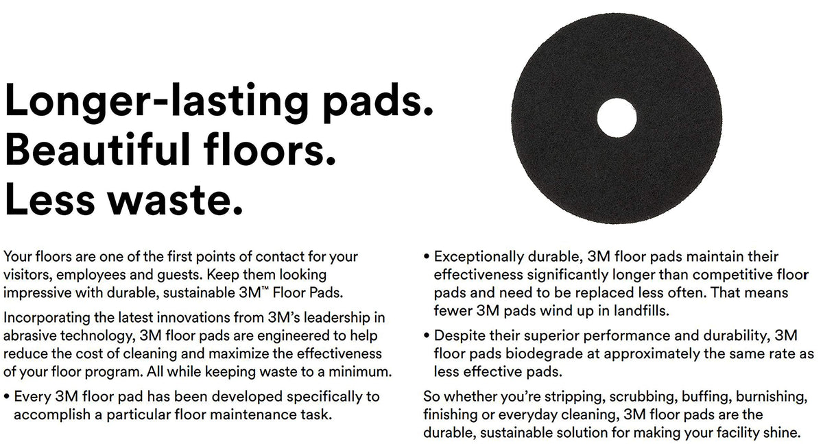 3M Black Stripper Pad 7200, 12 in