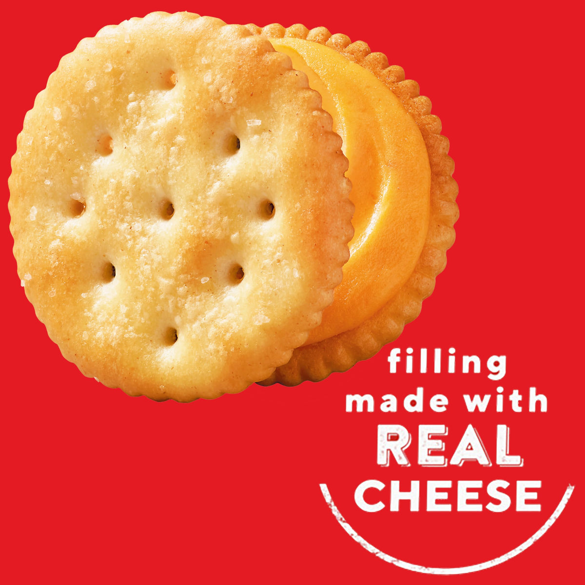 RITZ Cheese Sandwich Crackers, Lunch Snacks, 112 Snack Packs (14 Boxes, 6 Crackers Per Pack)