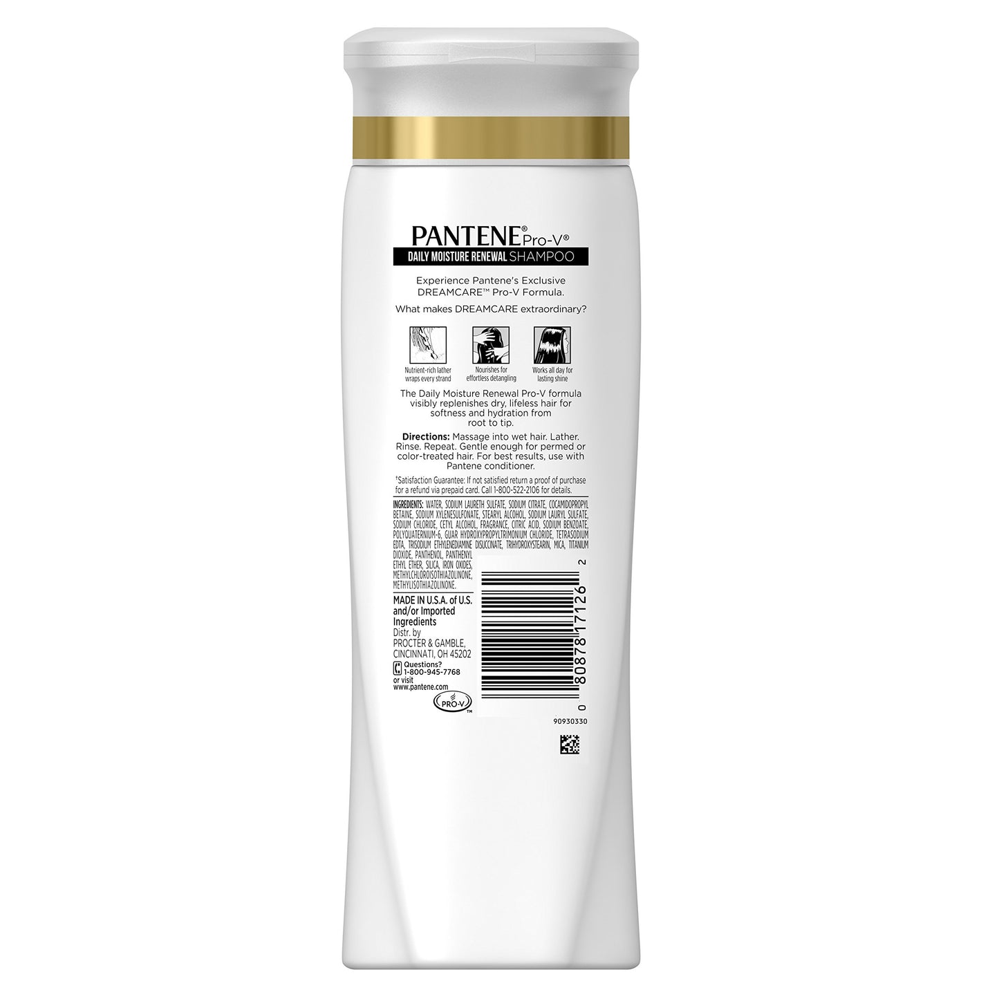 Pantene Pro-V Shampoo, Daily Moisture Renewal, 12.6 Ounce