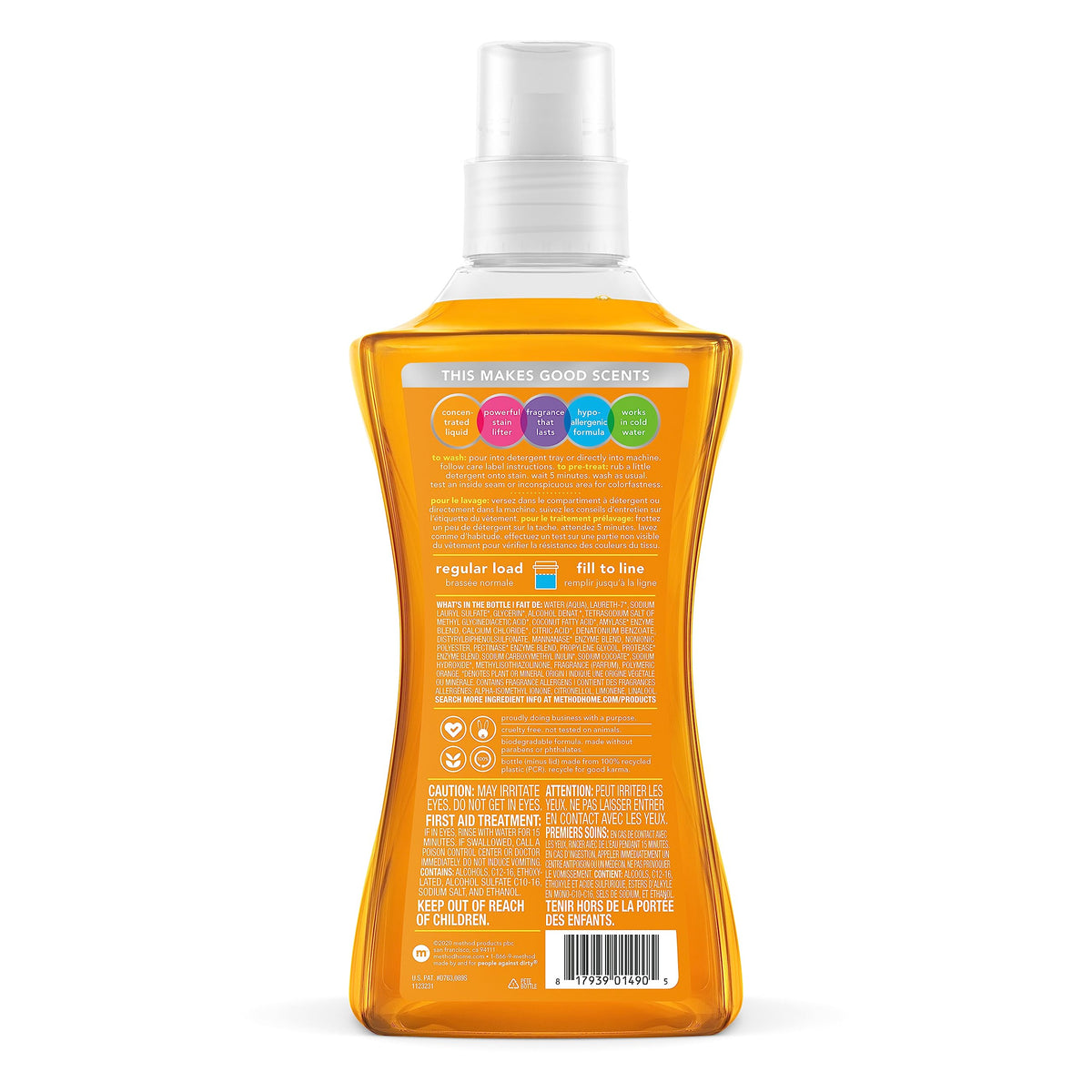 Method Laundry Variety Pack Laundry Detergent, fabric Softener 53.5 Fl Oz (Ginger Mango)