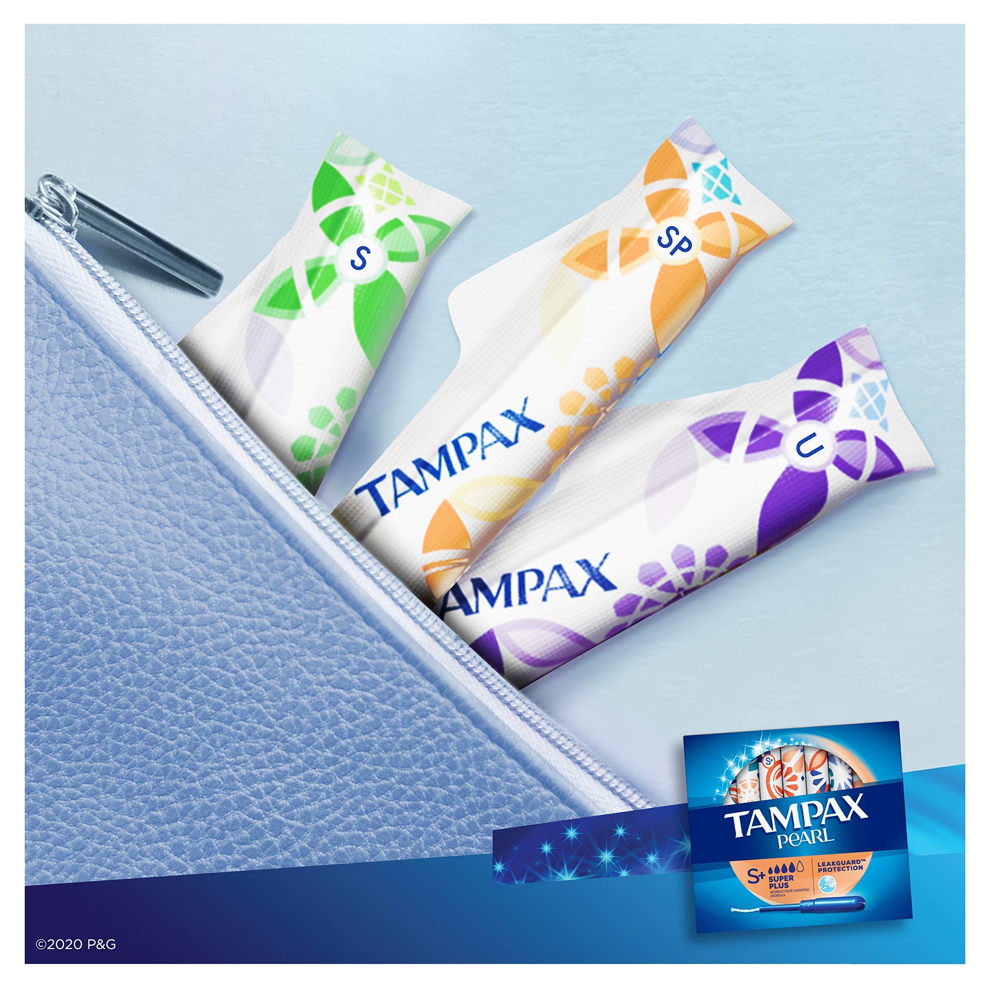 Tampax Pearl Tampons with Plastic Applicator, Super Plus Absorbency, Unscented, 50 Count - Pack of 6 (300 Count Total)