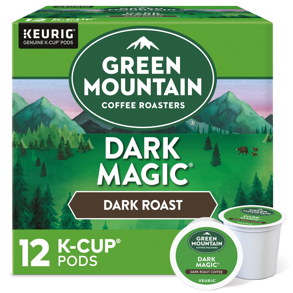 Green Mountain K-Cups Dark Roast, 0.4 ounce, 12 count (4.8oz net)