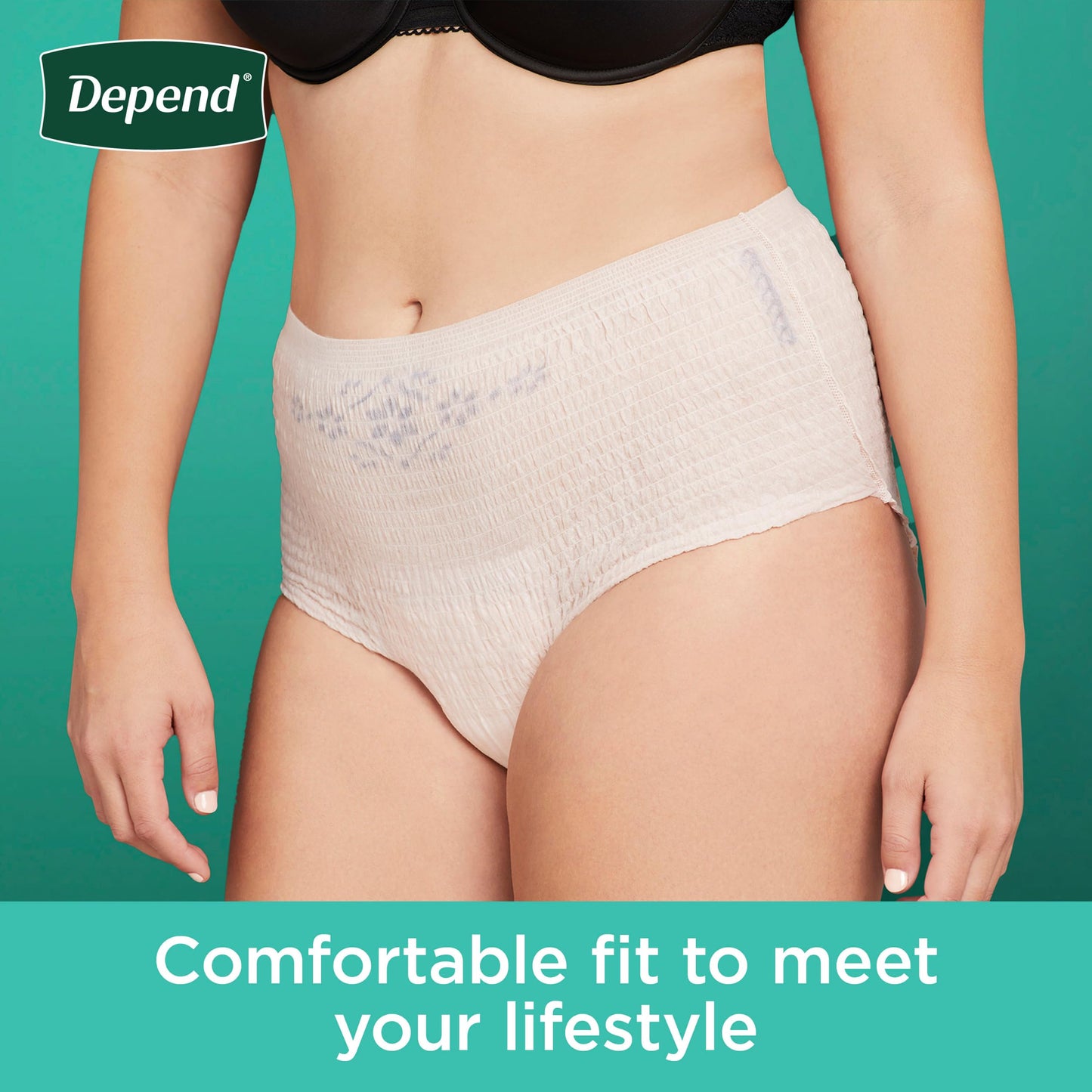 Depend Fresh Protection Adult Diapers, Incontinence & Postpartum Bladder Leak Underwear for Women, Disposable, Maximum, Medium, Blush, 30 Count, Packaging May Vary