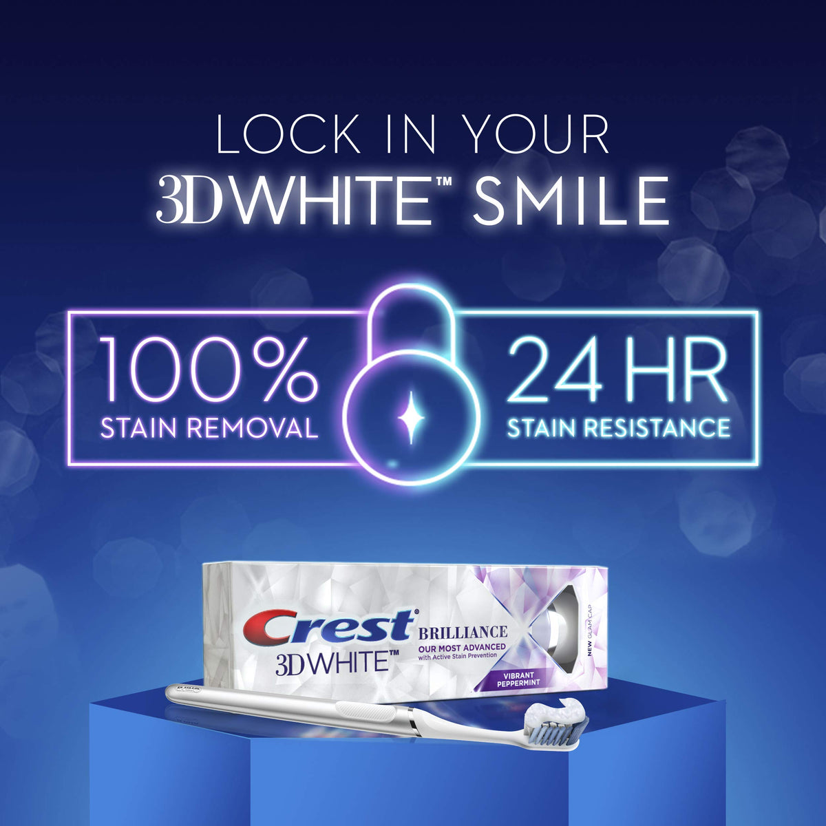Crest 3D White Brilliance Toothpaste, Vibrant Peppermint, 3.9 Oz (Pack of 3)