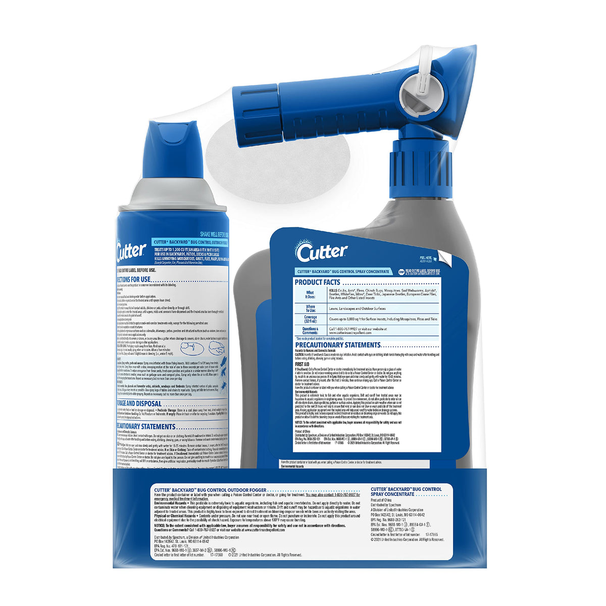 Cutter Backyard Bug Control Combo Pack, with Outdoor Fogger & Hose-End Spray Concentrate