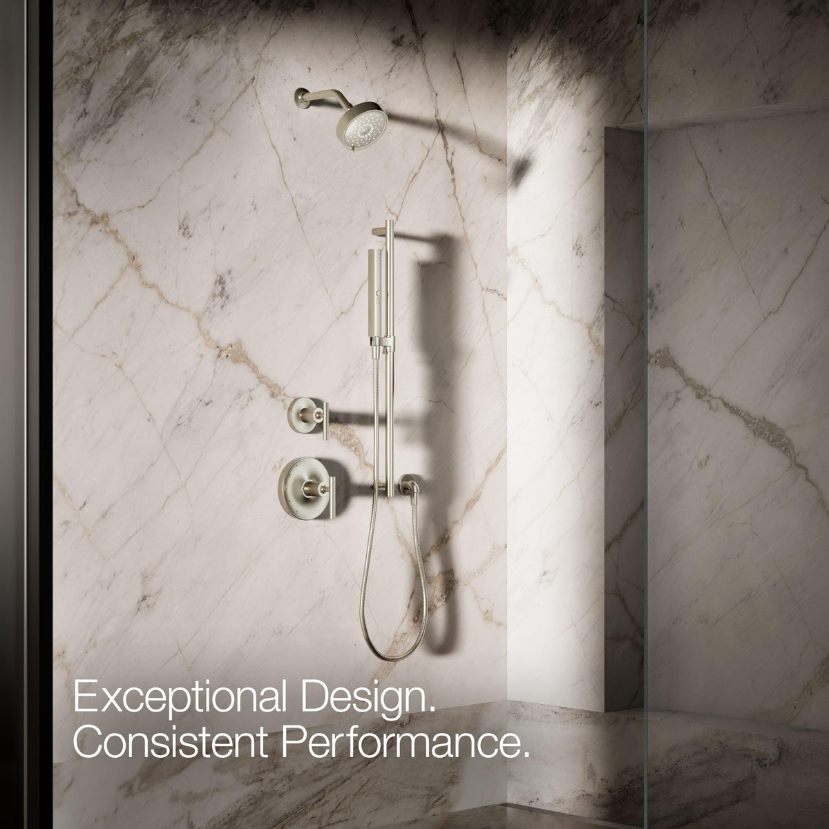 Kohler 21336-BN Shift®+ Square two-function handshower, 2.5 gpm, Vibrant Brushed Nickel