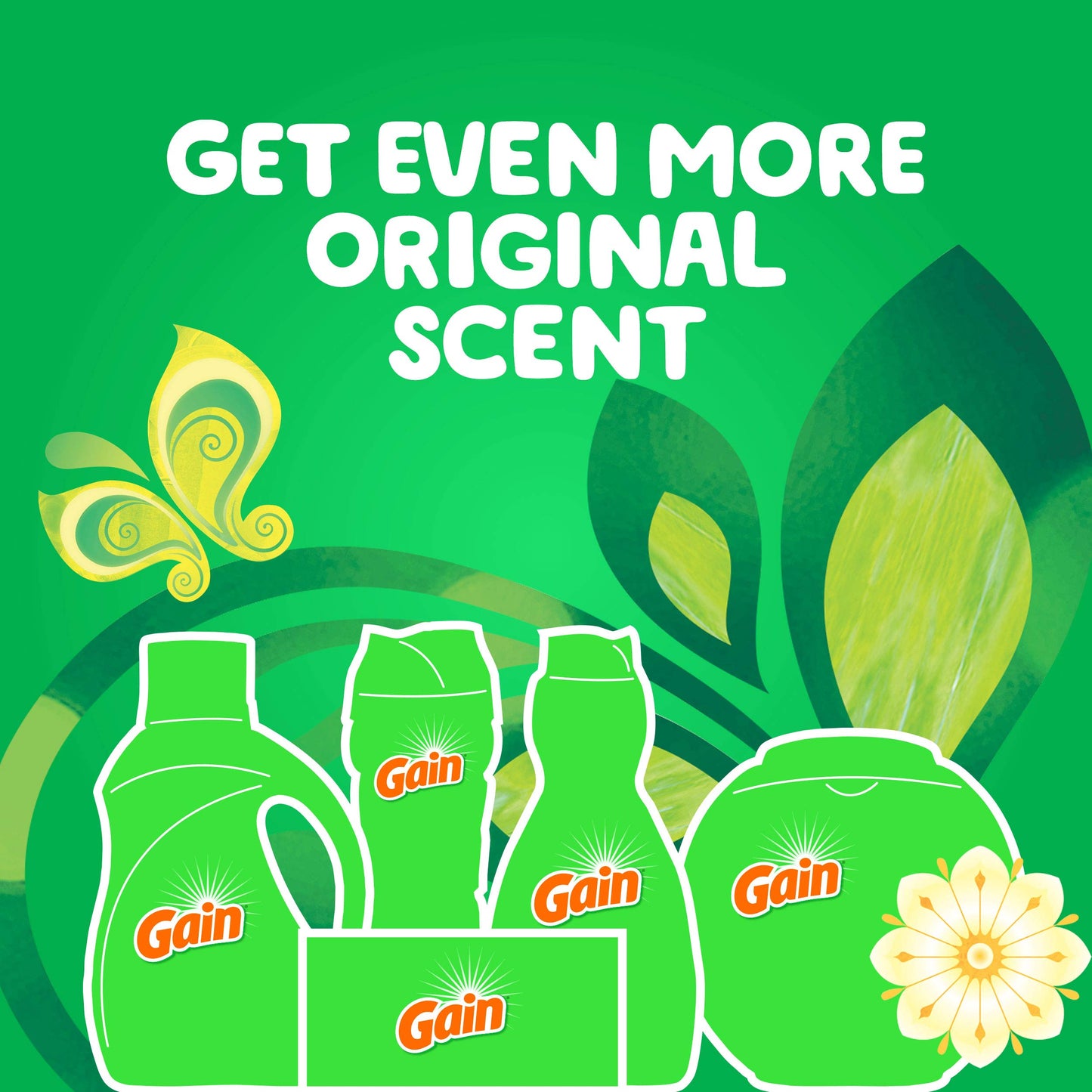 Gain Laundry Detergent Liquid Soap Plus Aroma Boost, Original Scent, HE Compatible, 96 Loads Total, 75 Fl Oz (Pack of 2)