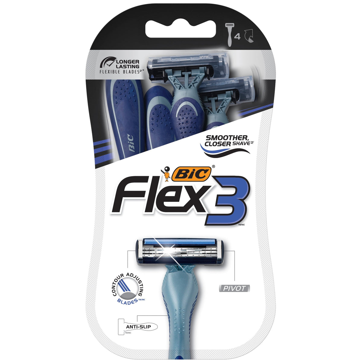 Bic Flex-3 Men's 4 pk Titanium product image 1