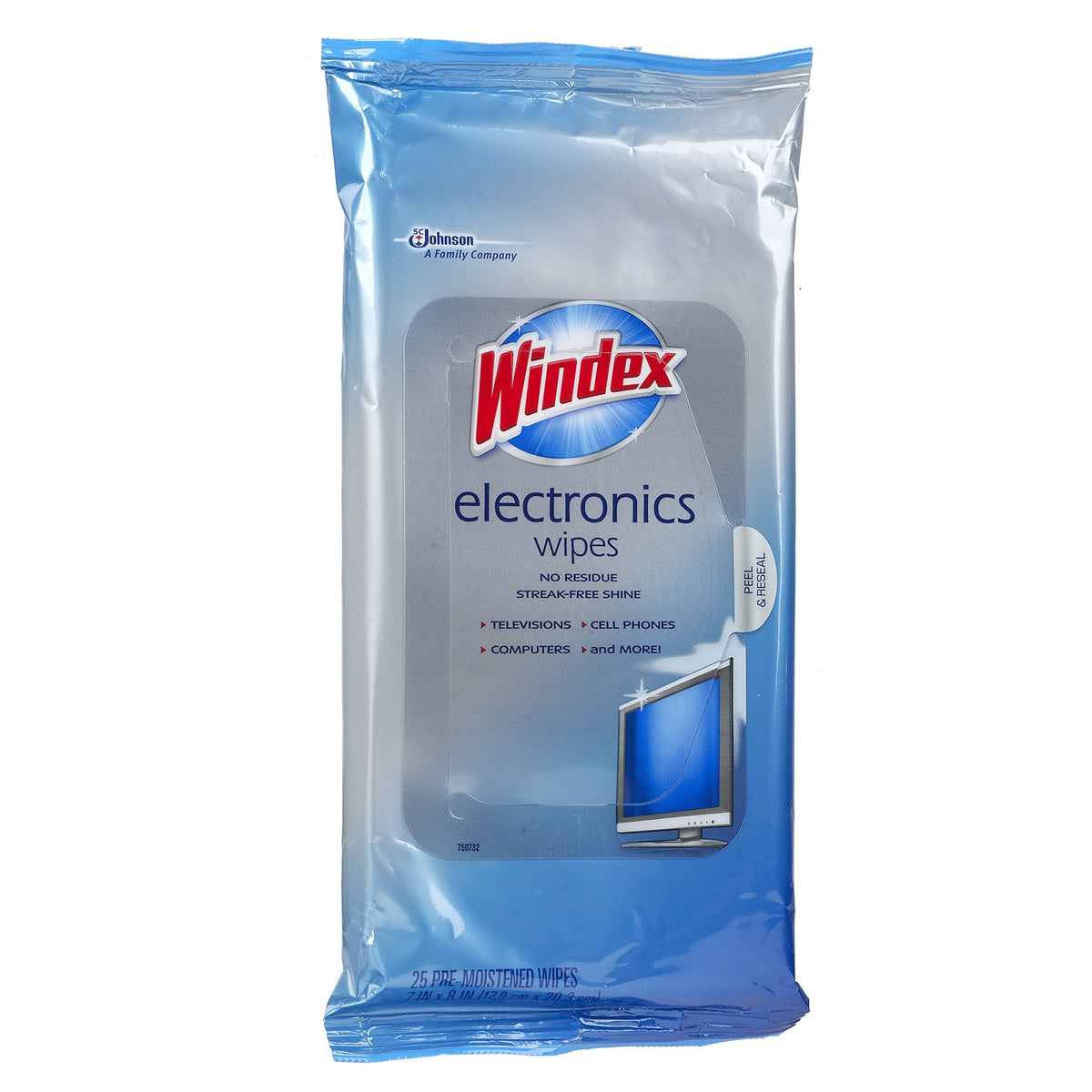 Windex Electronics Wipes, 25Count, 10 Pack, Total 250 Wipes