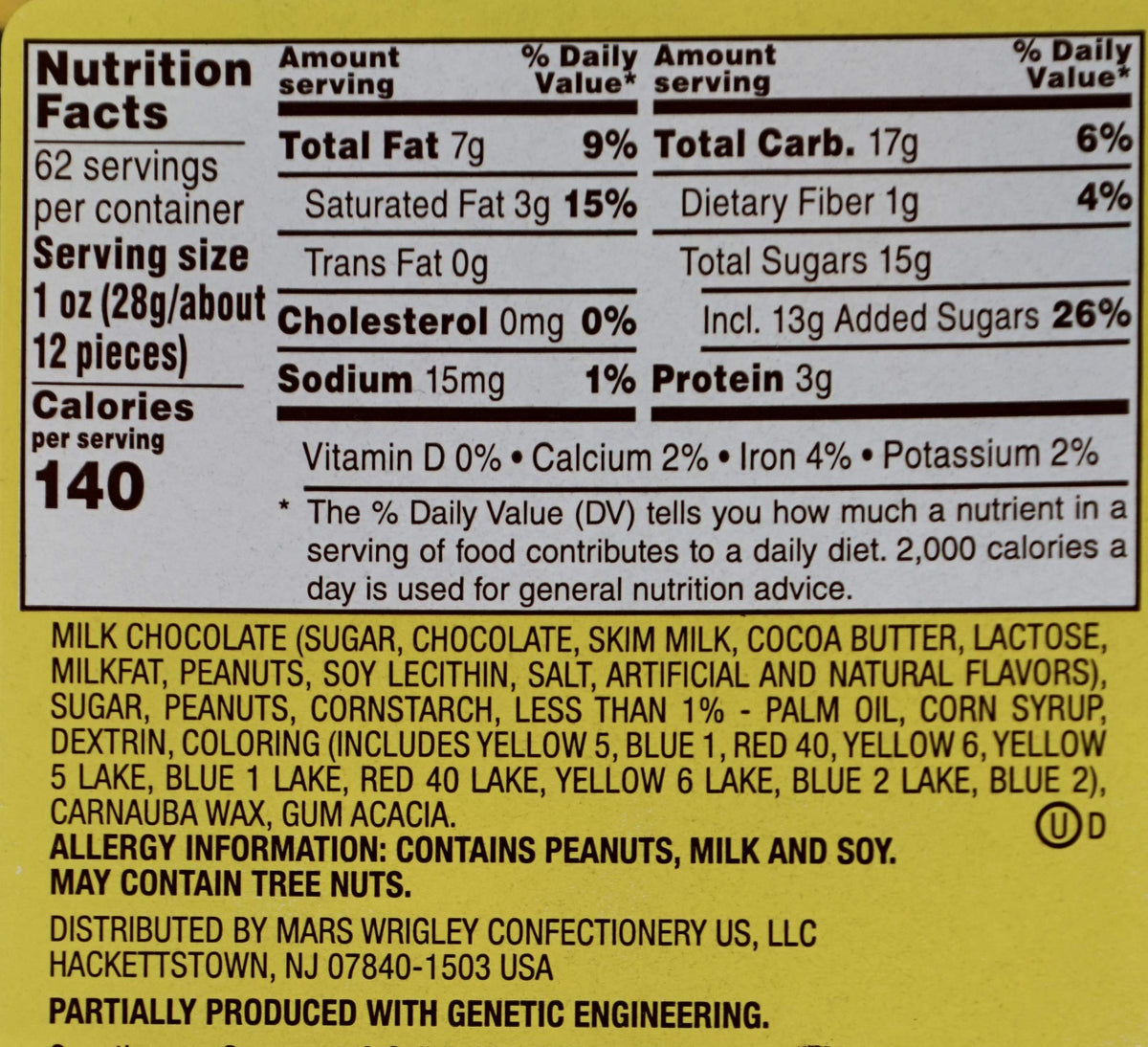 M&M's Peanut Chocolate Easter Candy Jar (62 Oz.)