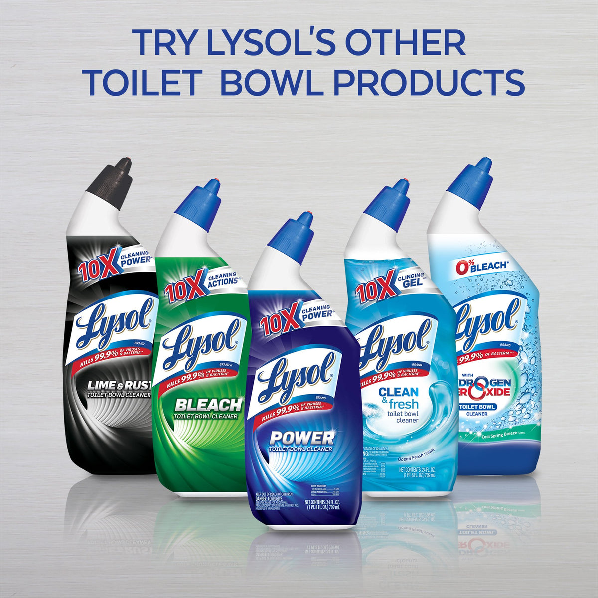 Lysol Power & fresh Toilet Bowl Cleaner, Forest Rain scent, 72 Fl. Oz, Pack of 3