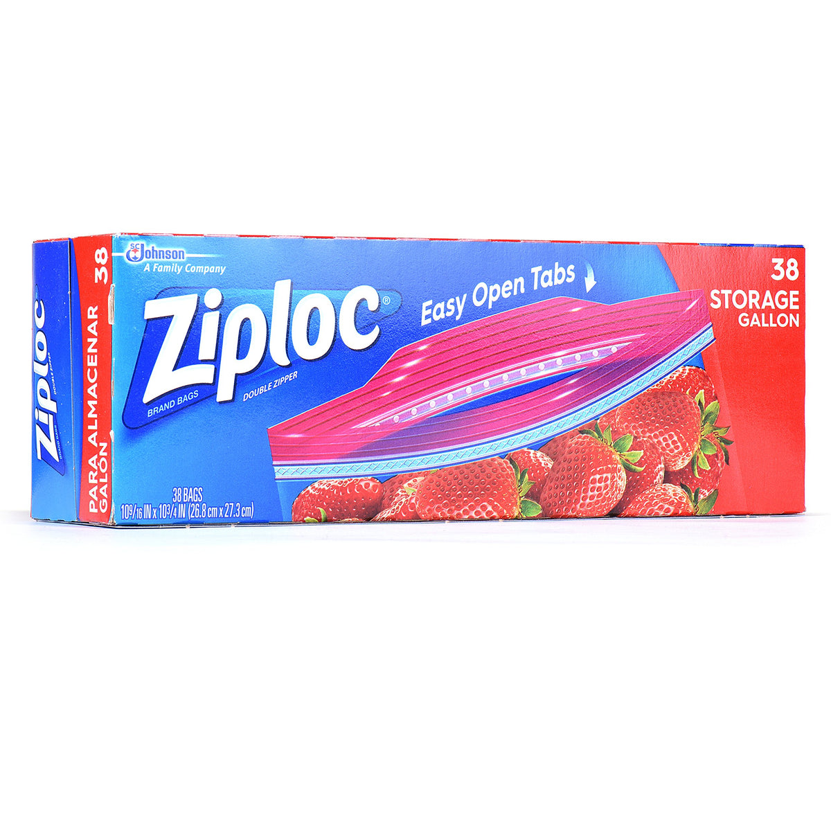 Ziploc Storage Bag, Gallon, 38 Count