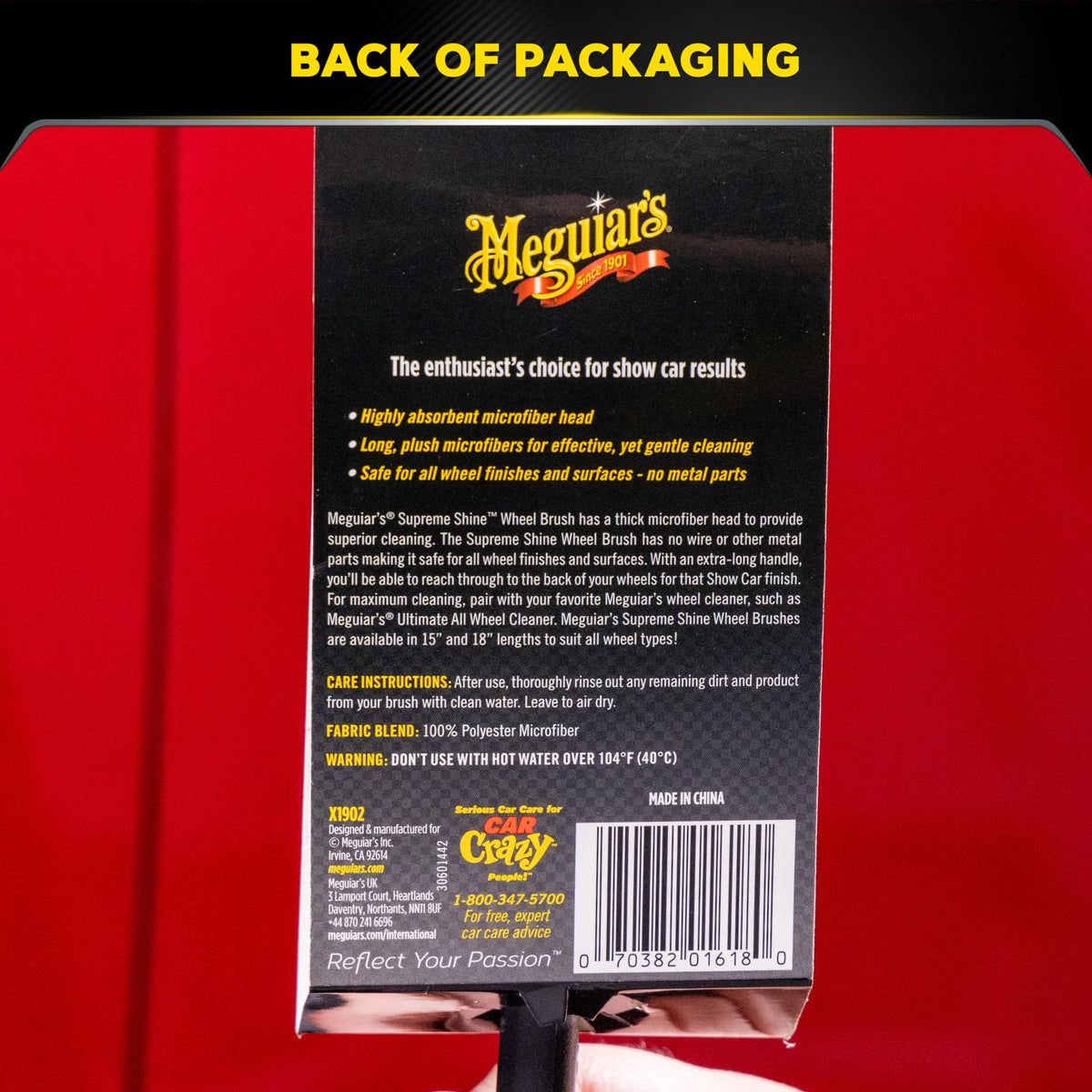 Meguiar's Supreme Wheel Brush, Medium - 1 Brush