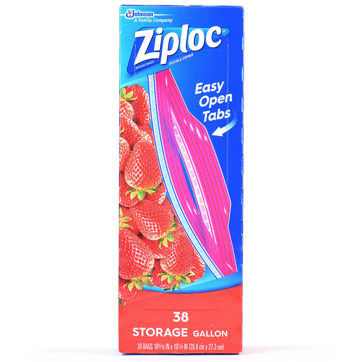 Ziploc Storage Bag, Gallon, 38 Count