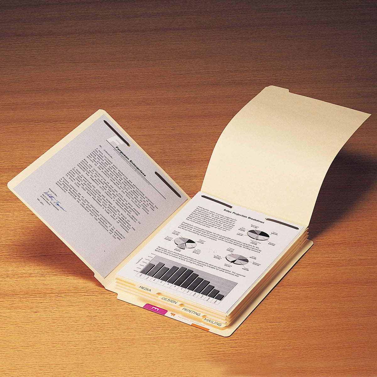 Smead Stackable Folder Divider with Fastener, Bottom 1/5-Cut Tab, Letter Size, Manila, 50 per Box (35600)