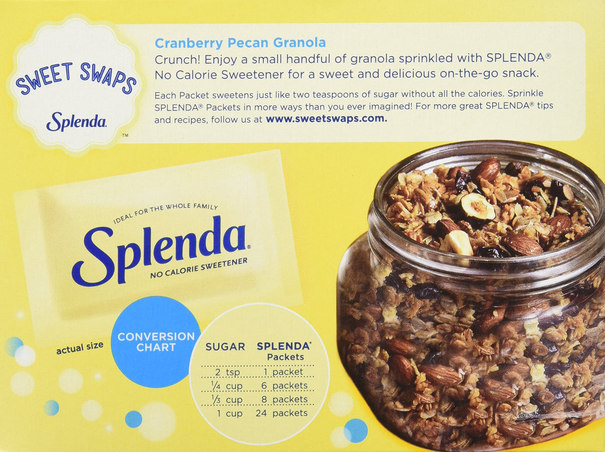 Splenda No-Calorie Sweetener Packets, 100 Count (Pack of 12)