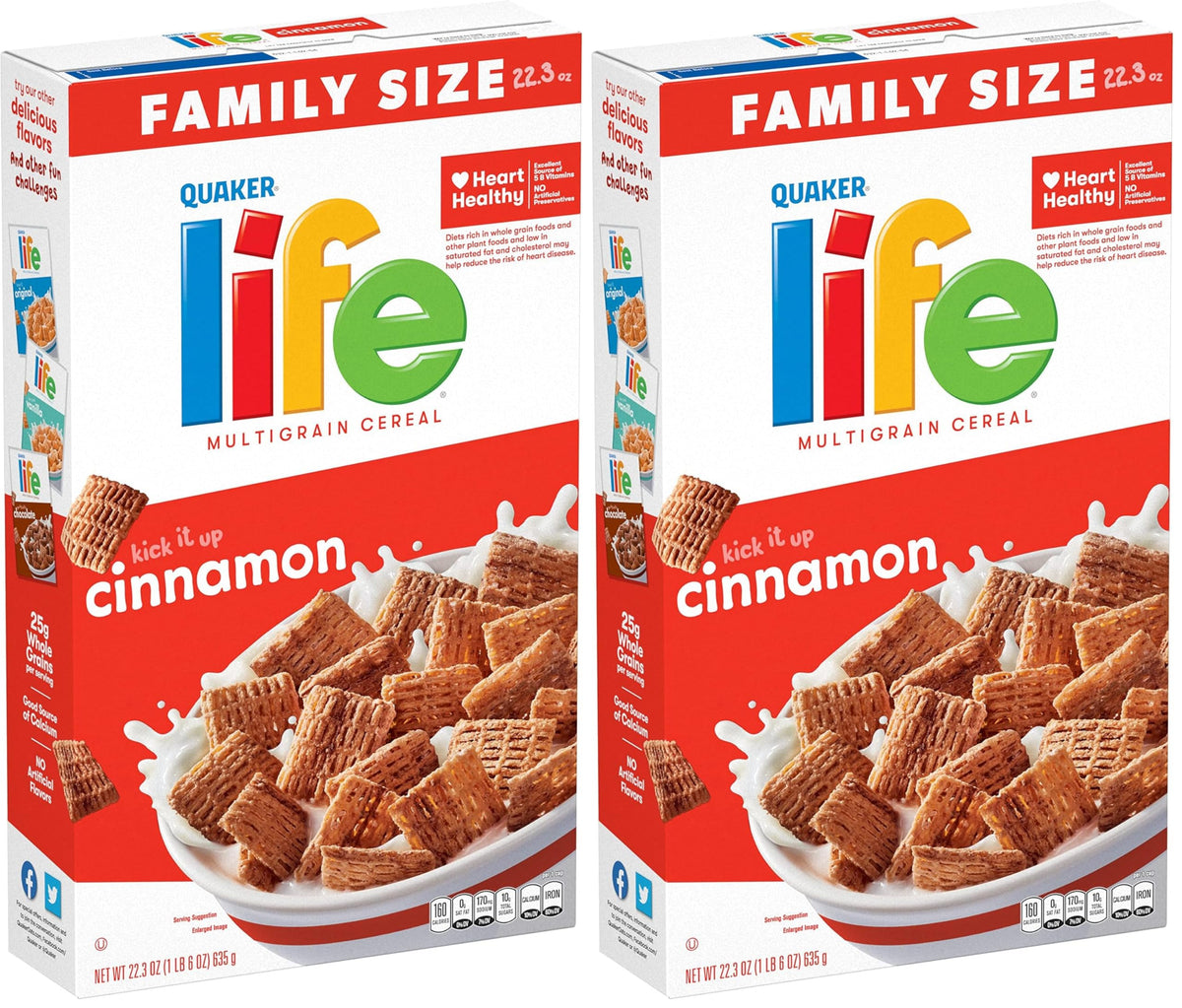 Life Cinnamon Cereal, 22.3OZ Box (Pack of 2)