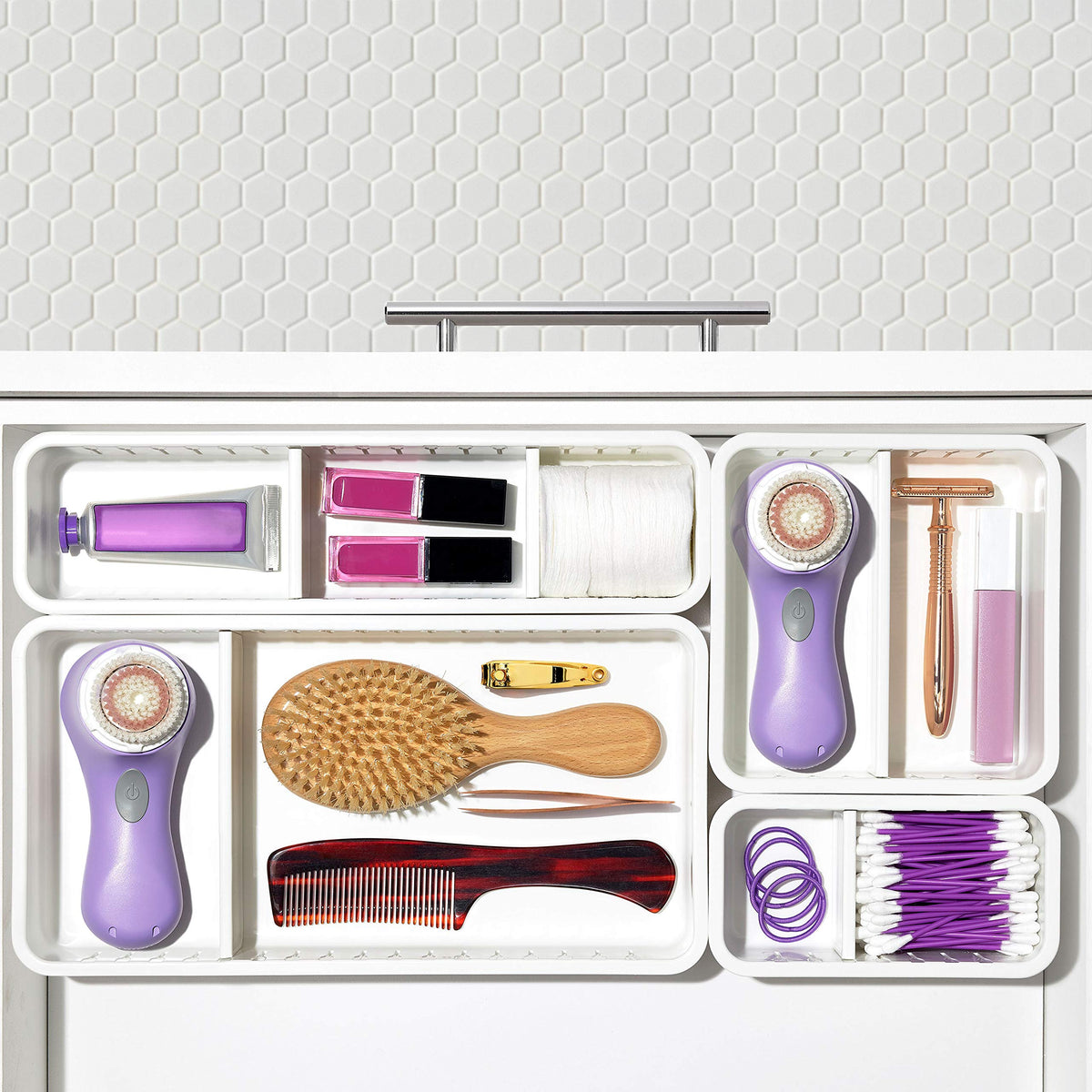 OXO Good Grips 4-Piece Complete Adjustable Drawer Bin Set with Removable Dividers