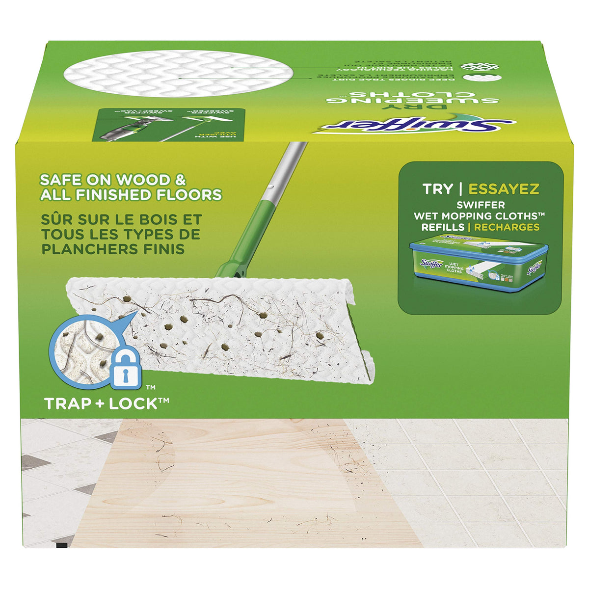 Swiffer Sweeper Dry Sweeping Pad, Multi Surface Refills for Dusters Floor Mop, Unscented, 32 count