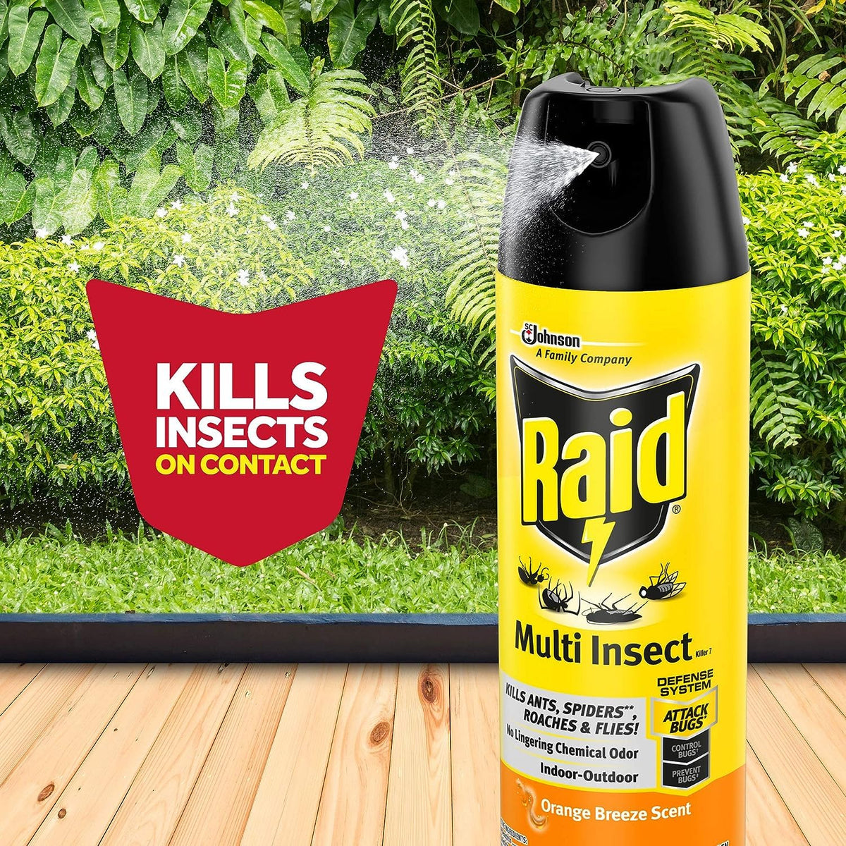 Raid Multi Insect Killer, Orange Breeze,15 Ounce (Pack of 3)