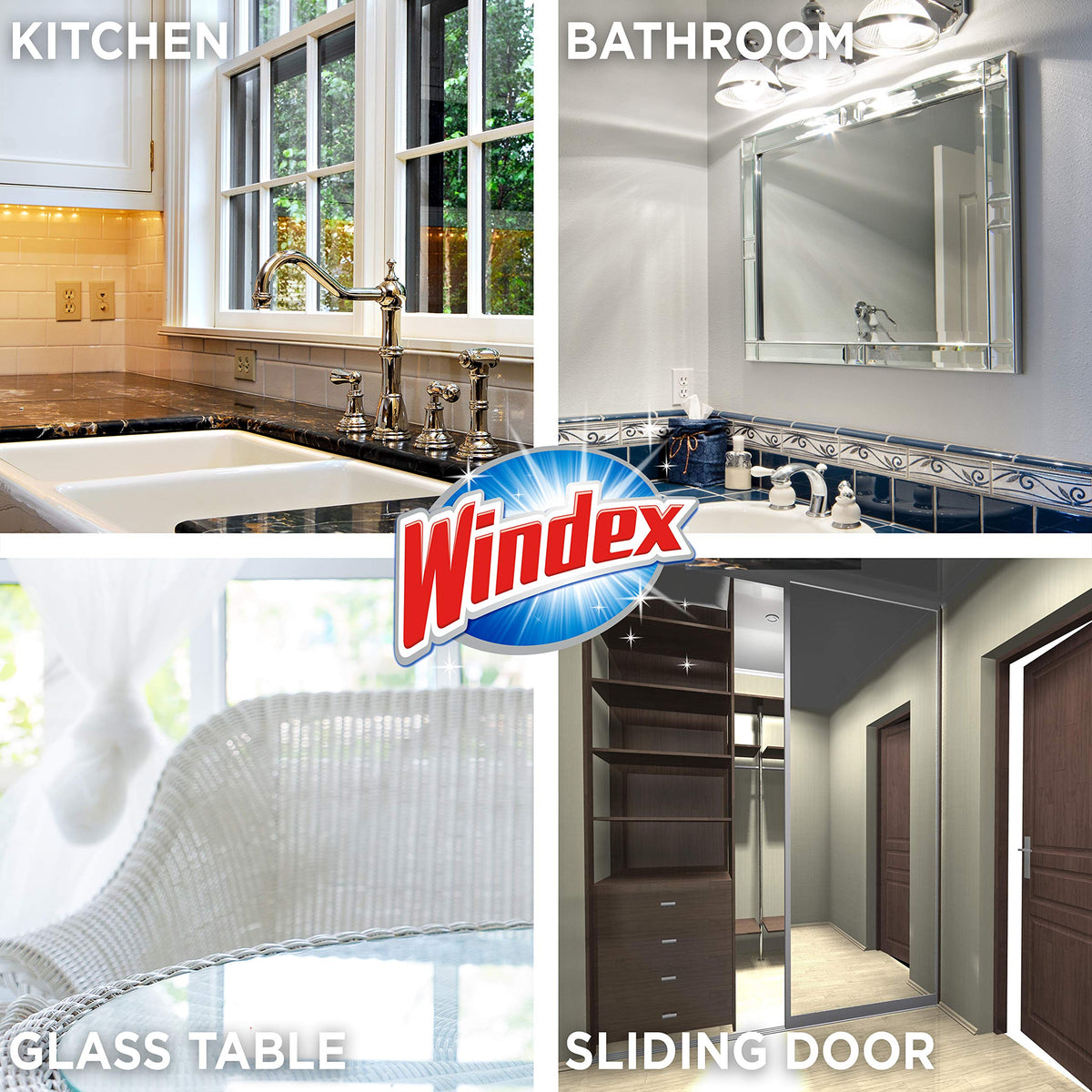 Windex Wipes Glass Cleaning, Pre-Moistened Glass and Surface Wipes to Clean Home Surfaces, Original Scent, 38 Count