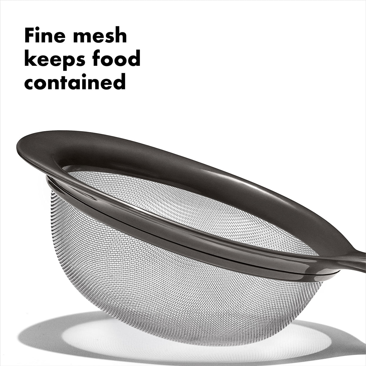 OXO Good Grips 3-Piece Strainer Set, Black