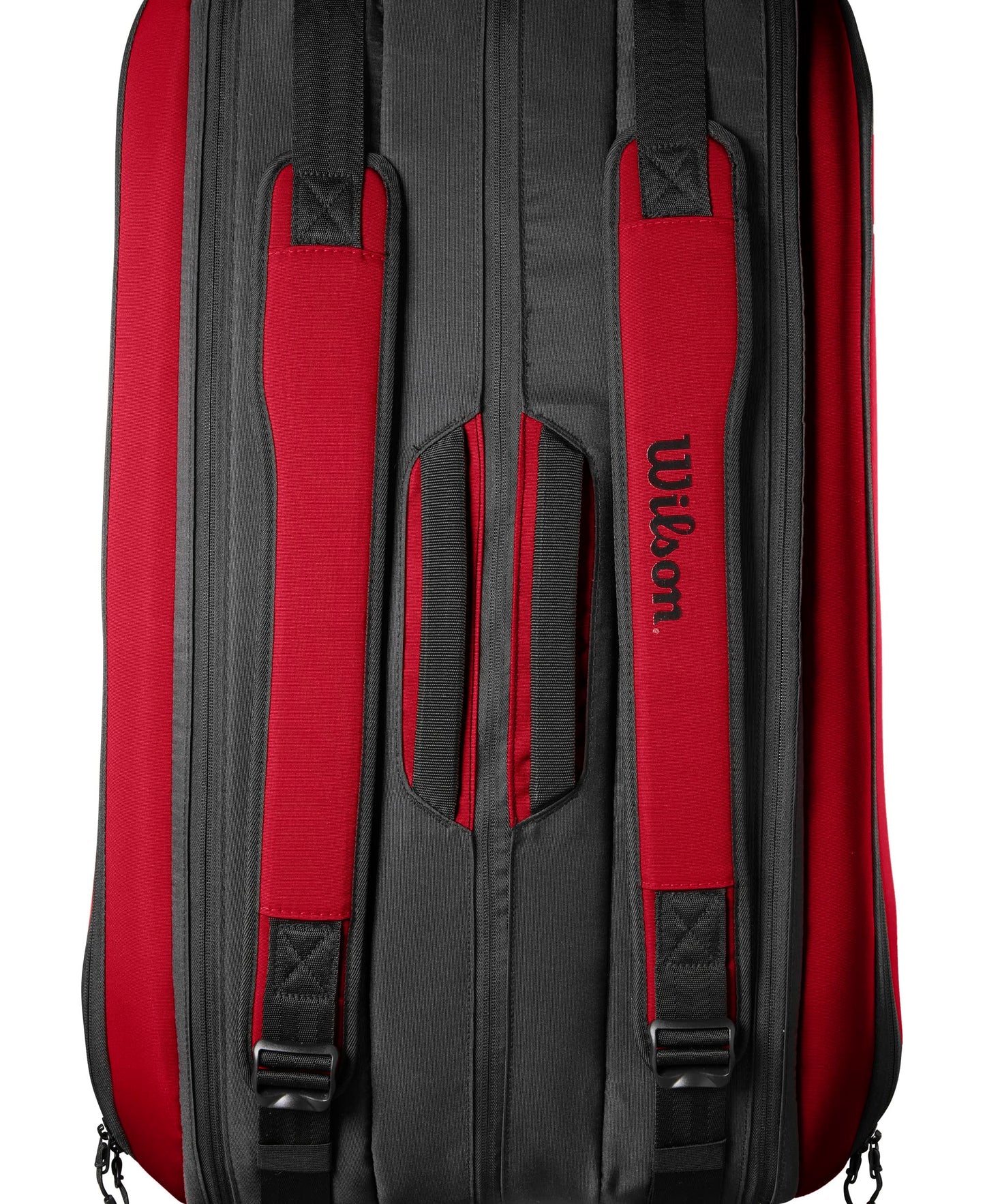 WILSON Clash V2 Super Tour Tennis Racket Bag - Red/Black, Holds up to 15 Rackets