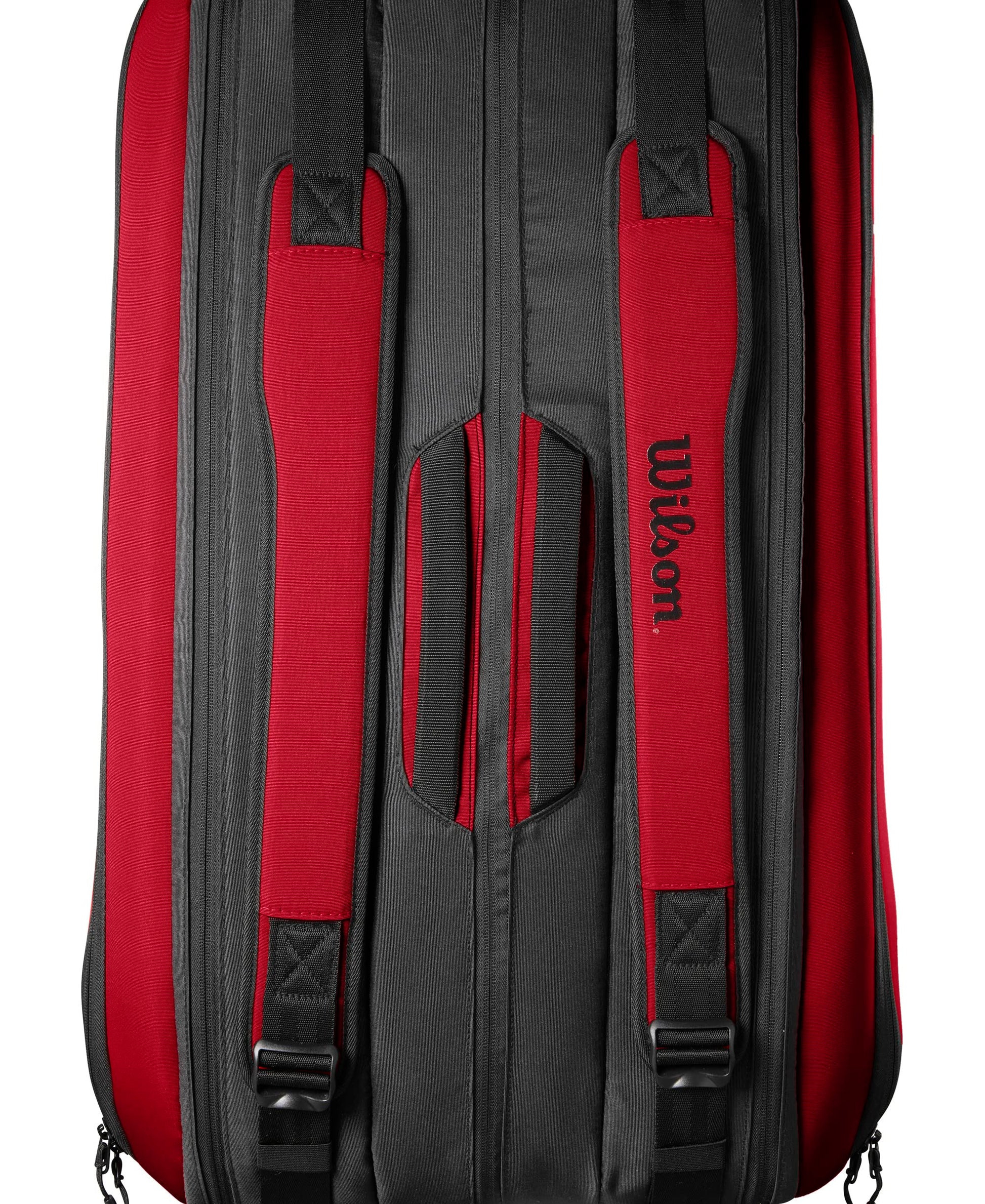 WILSON Clash V2 Super Tour Tennis Racket Bag - Red/Black, Holds up to 15 Rackets