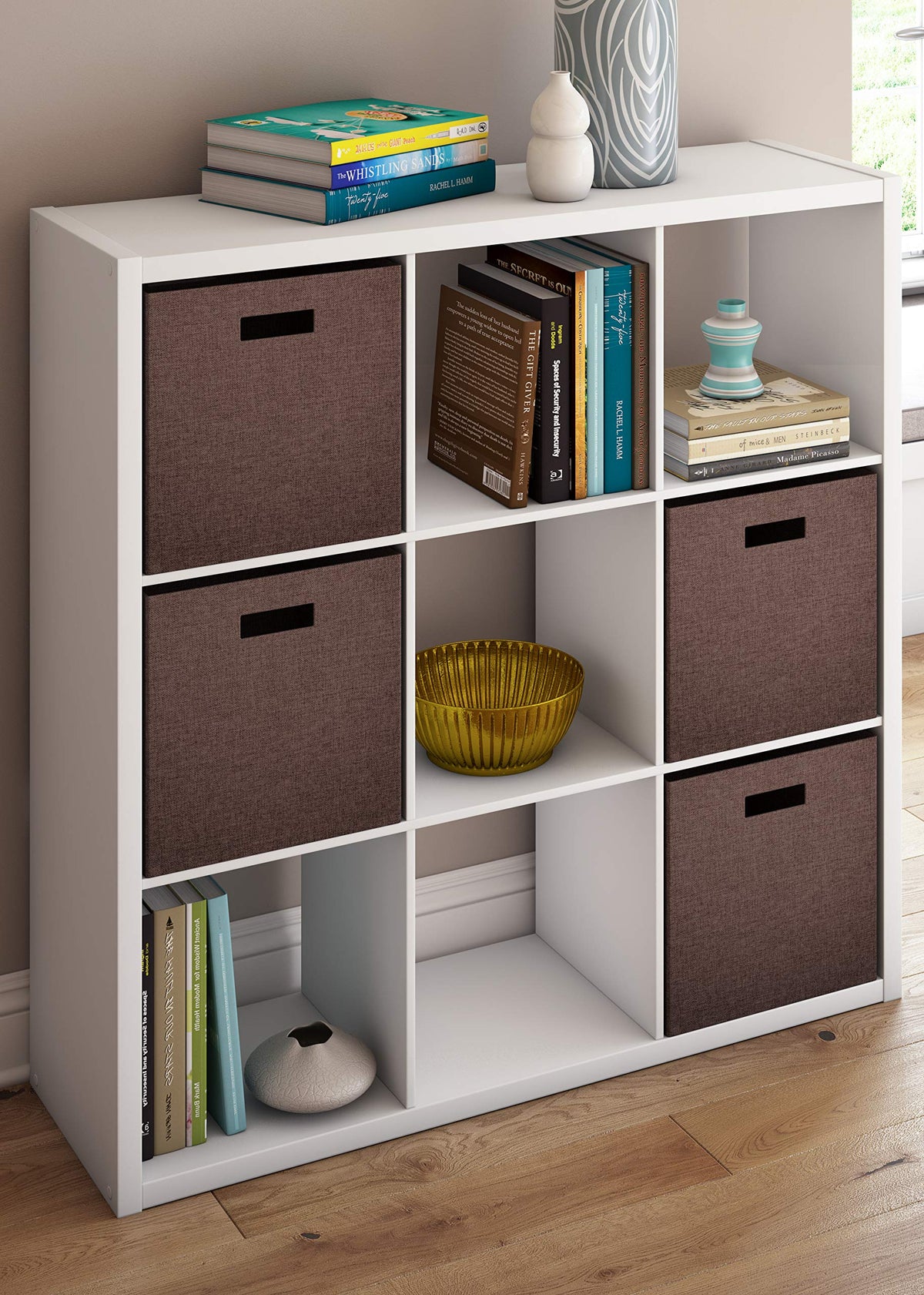 ClosetMaid 4588 Decorative Open Back 9-Cube Storage Organizer, White
