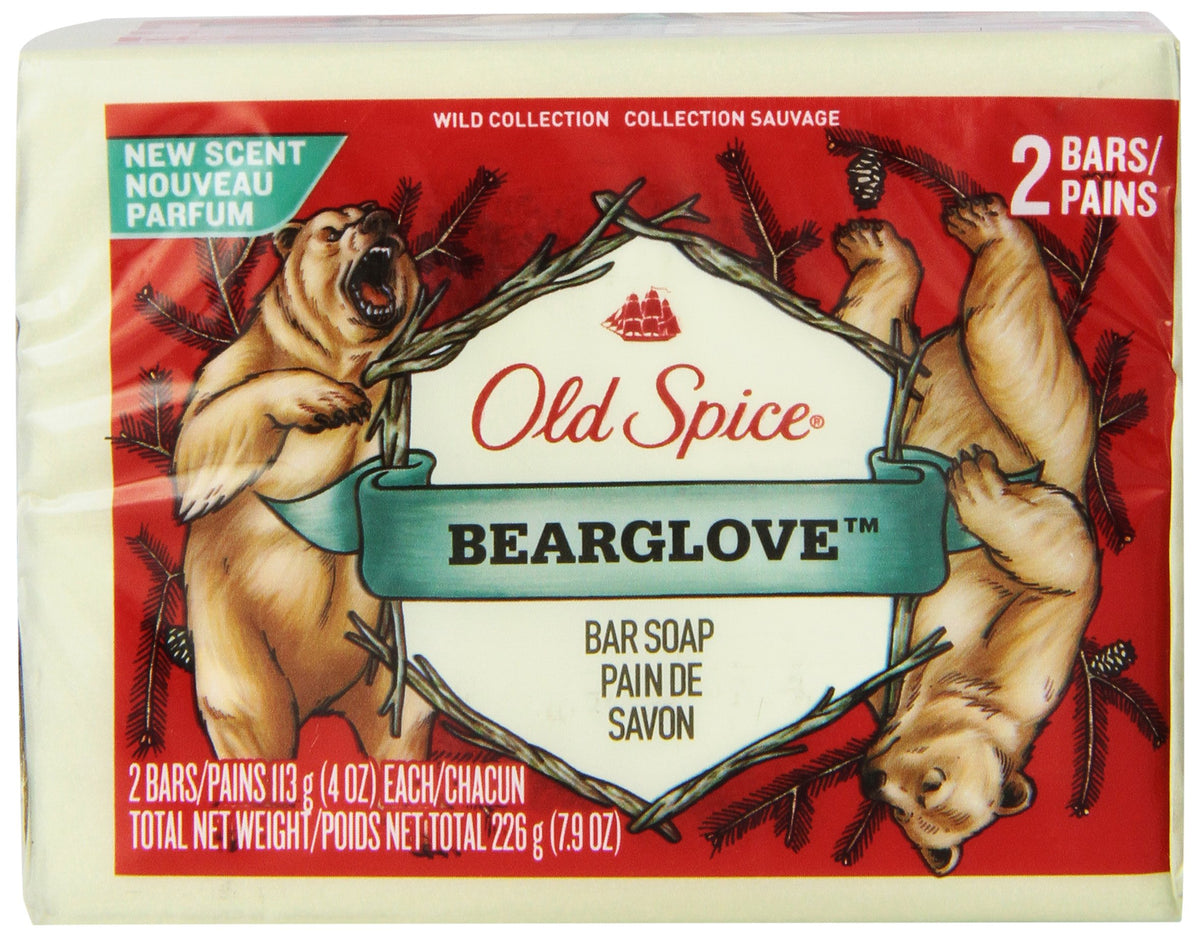 Old Spice Wild Collection Bearglove Men's Bar Soap 2 Count