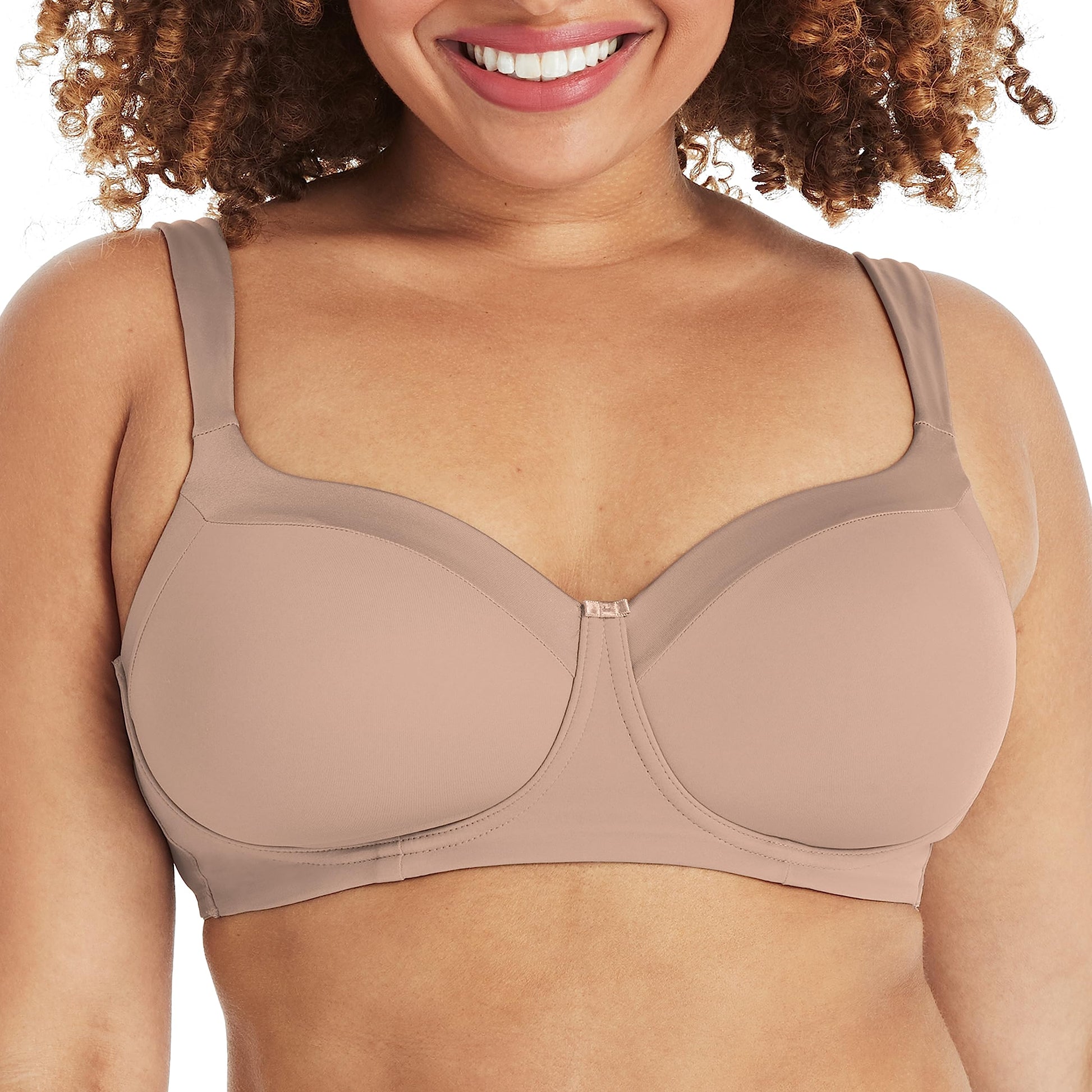 Playtex womens Secrets Shapes & Supports Full-figure Wirefree 4824 Balconette Bra, Evening Blush, 38D US