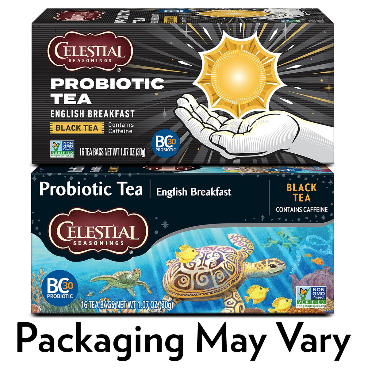 Celestial Seasonings Black Tea, Probiotic Tea, English Breakfast, 16 Count (Pack of 6) (Packaging May Vary)
