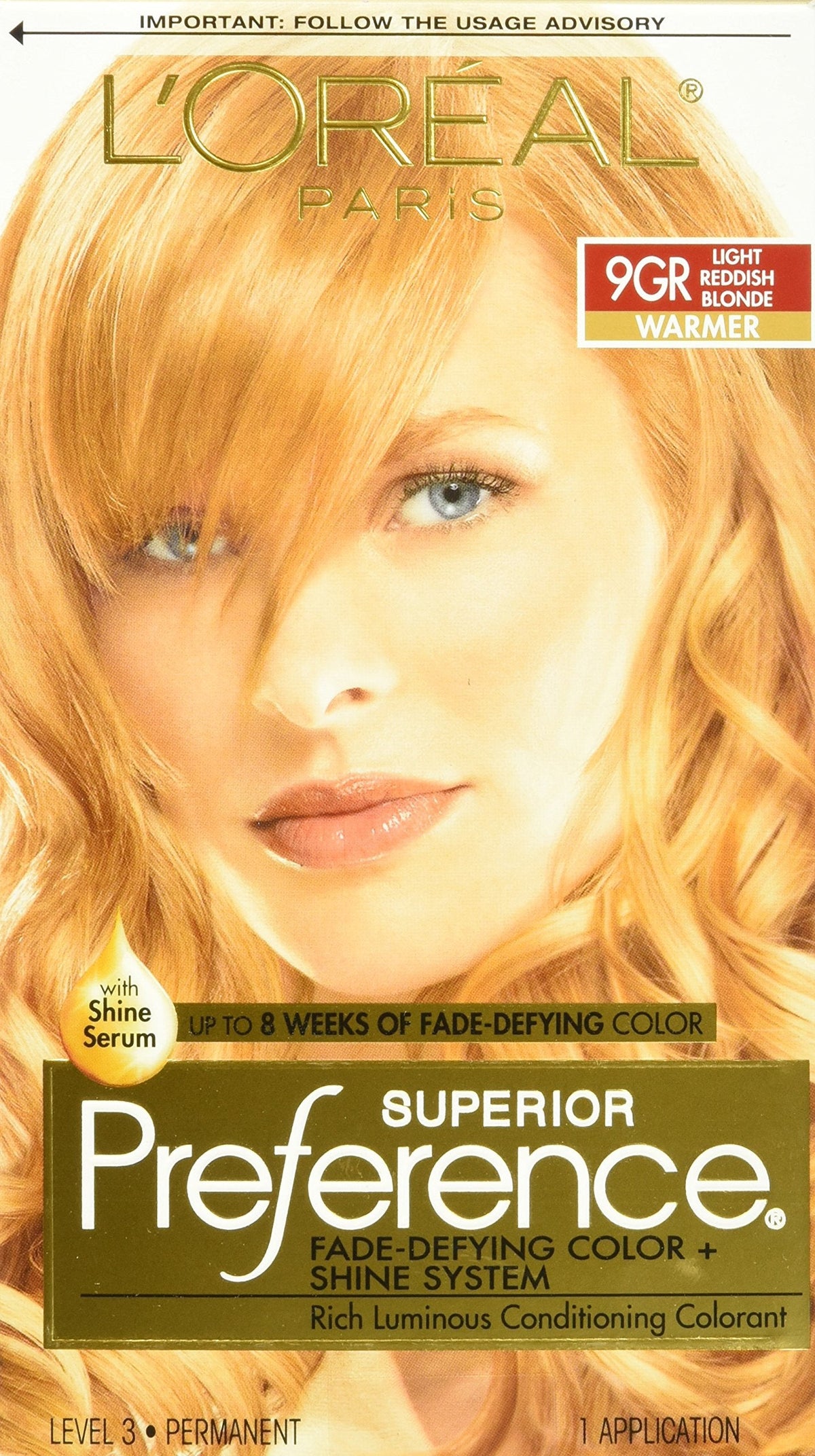 L'Oreal Preference #9gr LT Gld Red/bl product image 1