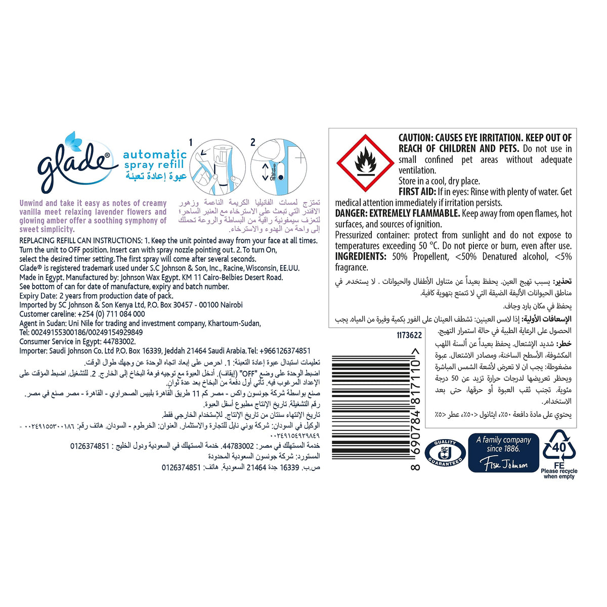 Glade Automatic Spray Refill 175G (269Ml) Lavender Package May Vary) Pack of 3