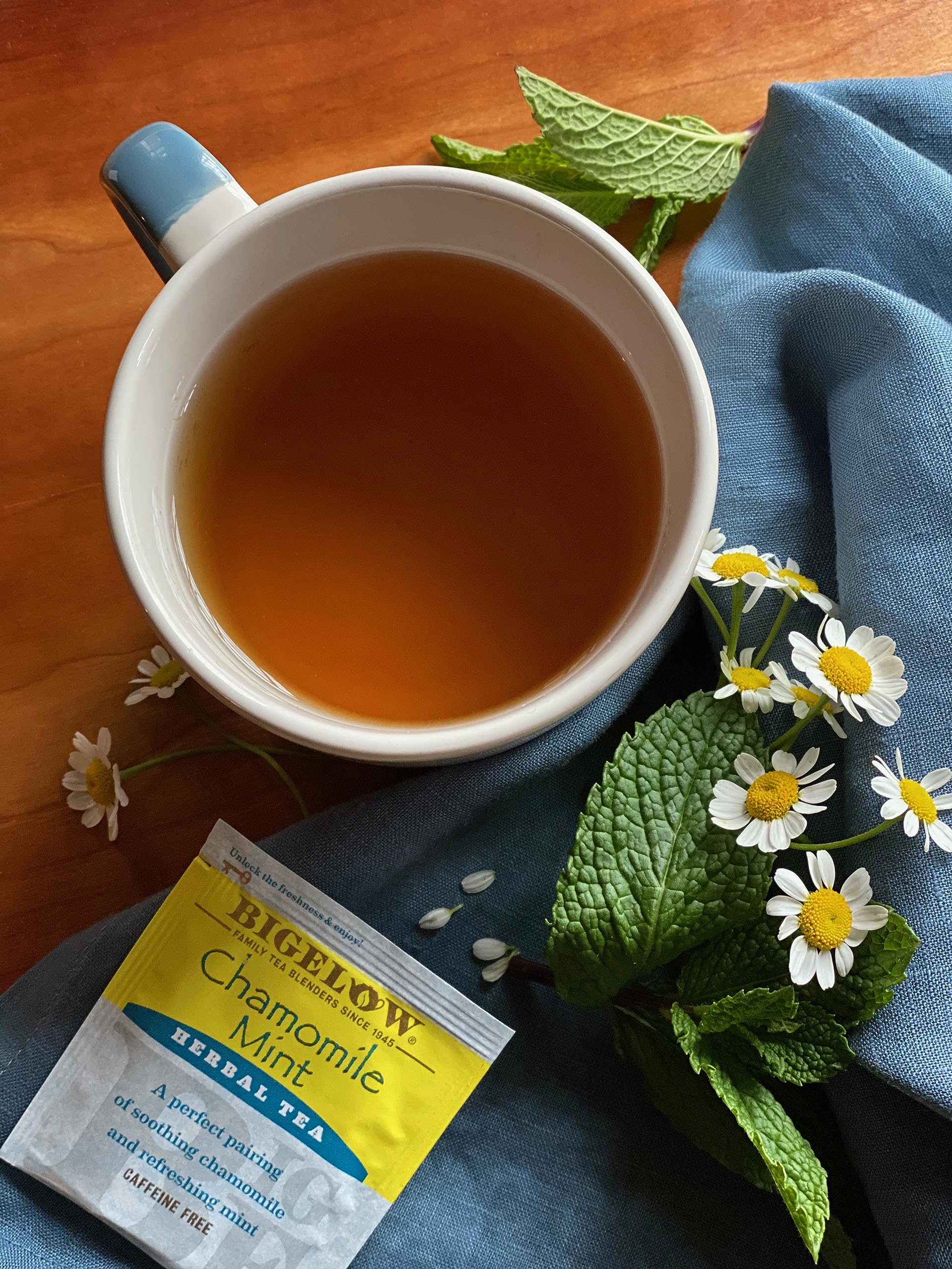 Bigelow Tea Chamomile Mint Herbal Tea, Caffeine Free Tea with Chamomile Mint, 20 Count Box (Pack of 6), 120 Total Tea Bags