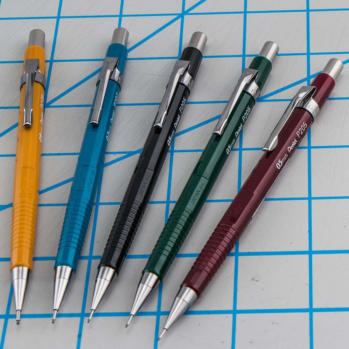 Pentel Sharp Mechanical Pencil, (0.7mm), Blue Barrel, Box of 12 (P207C)