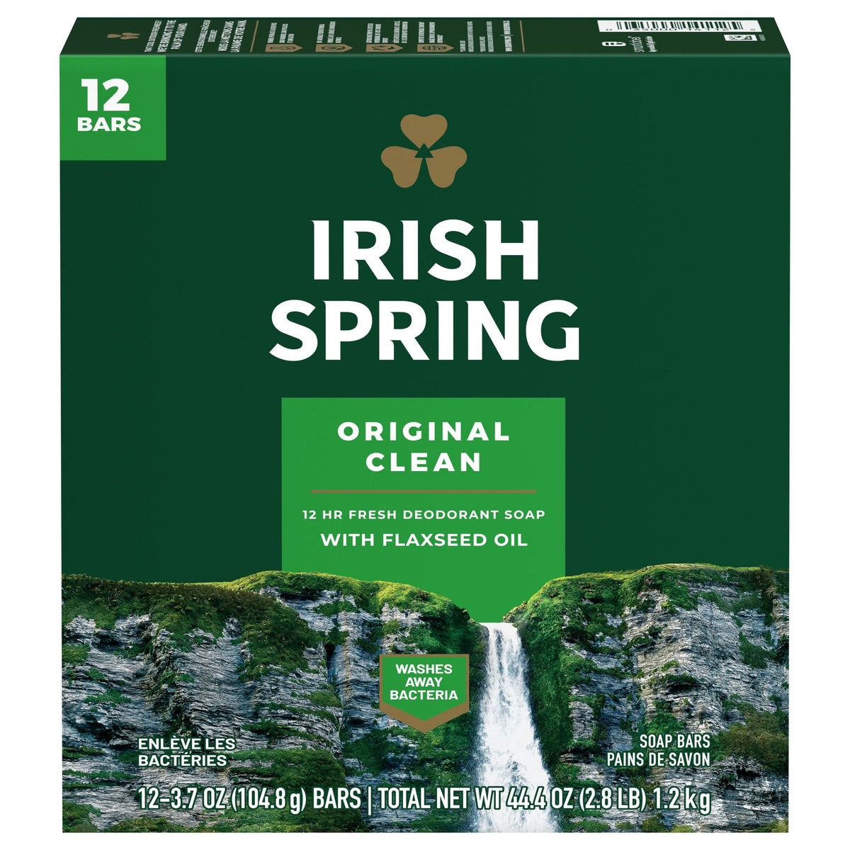 Irish Spring Original Deodorant Bar Soap, 12 Count