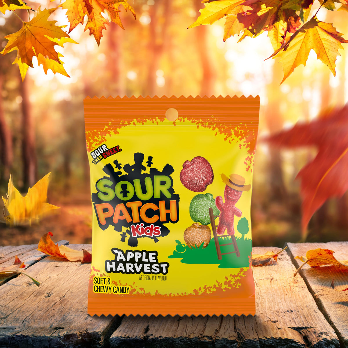 SOUR PATCH KIDS Apple Harvest Soft & Chewy Candy, Bulk Candy, 12-3.58 oz Bags