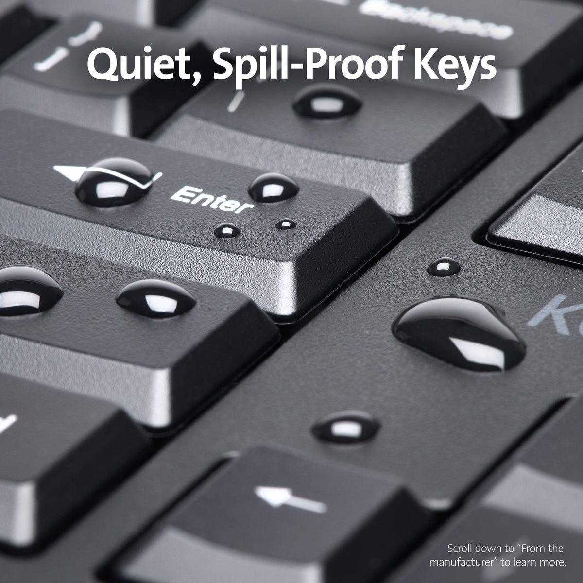 Kensington Pro Fit Ergonomic Wireless Keyboard, Bluetooth - Black (K75401US)