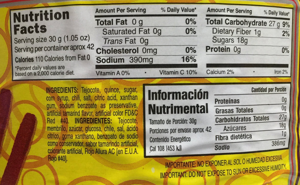 El Azteca Mega Flechazos Hot & Salt Tamarind flavor candy, 50 count