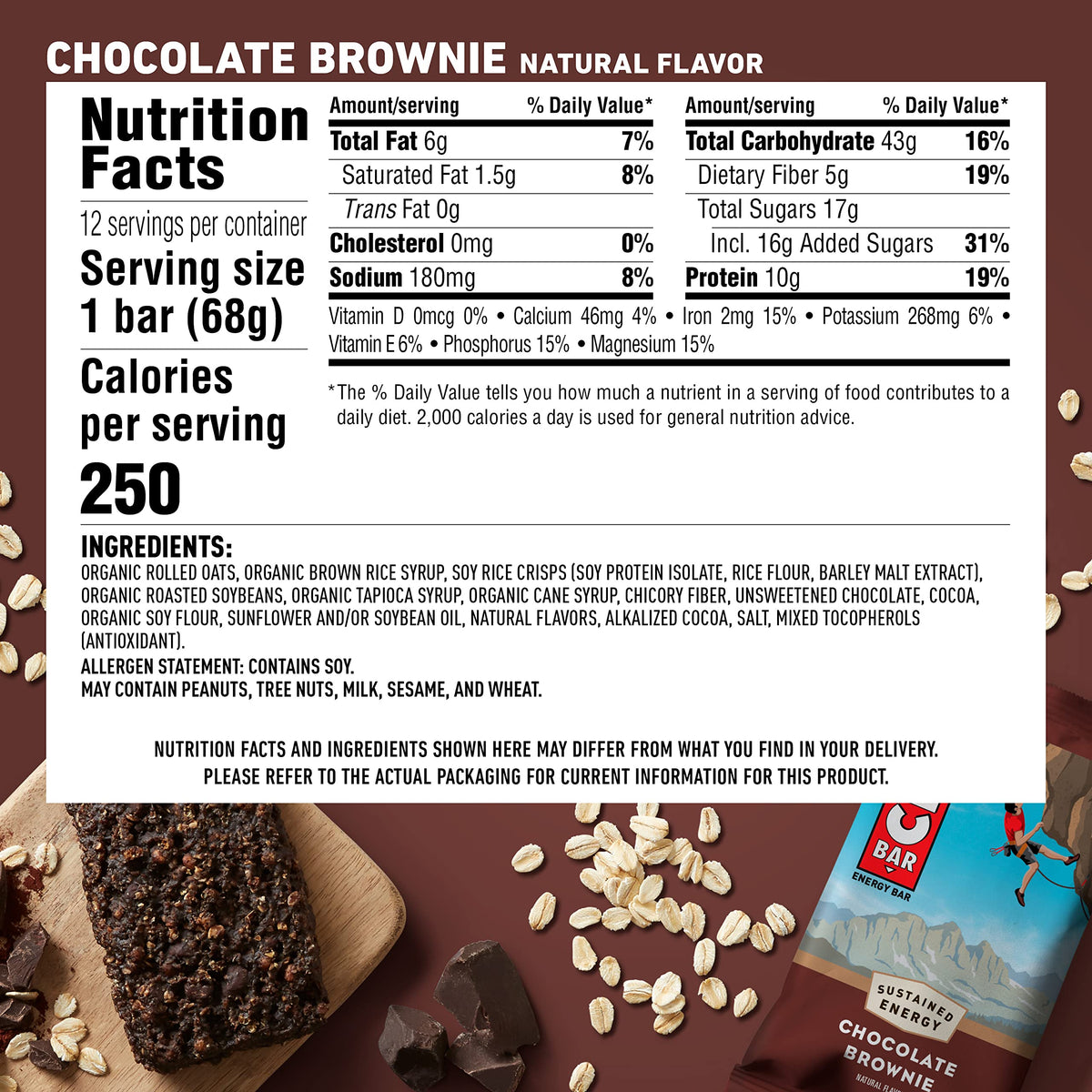 Clif Bar - 24 Full Size and 20 Mini Energy Bars - Chocolate Chip, Crunchy Peanut Butter, Chocolate Brownie, Cool Mint Chocolate (2.4oz and 0.99oz Protein Bars, 44 Count)