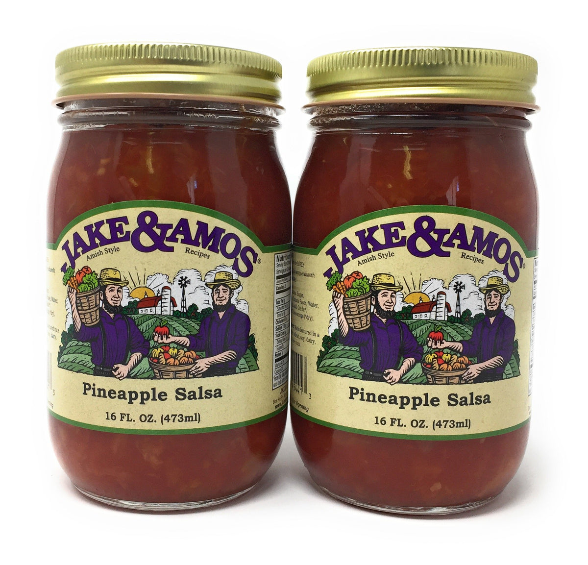 Jake & Amos Pineapple Salsa / 2 - 16 Oz. Jars