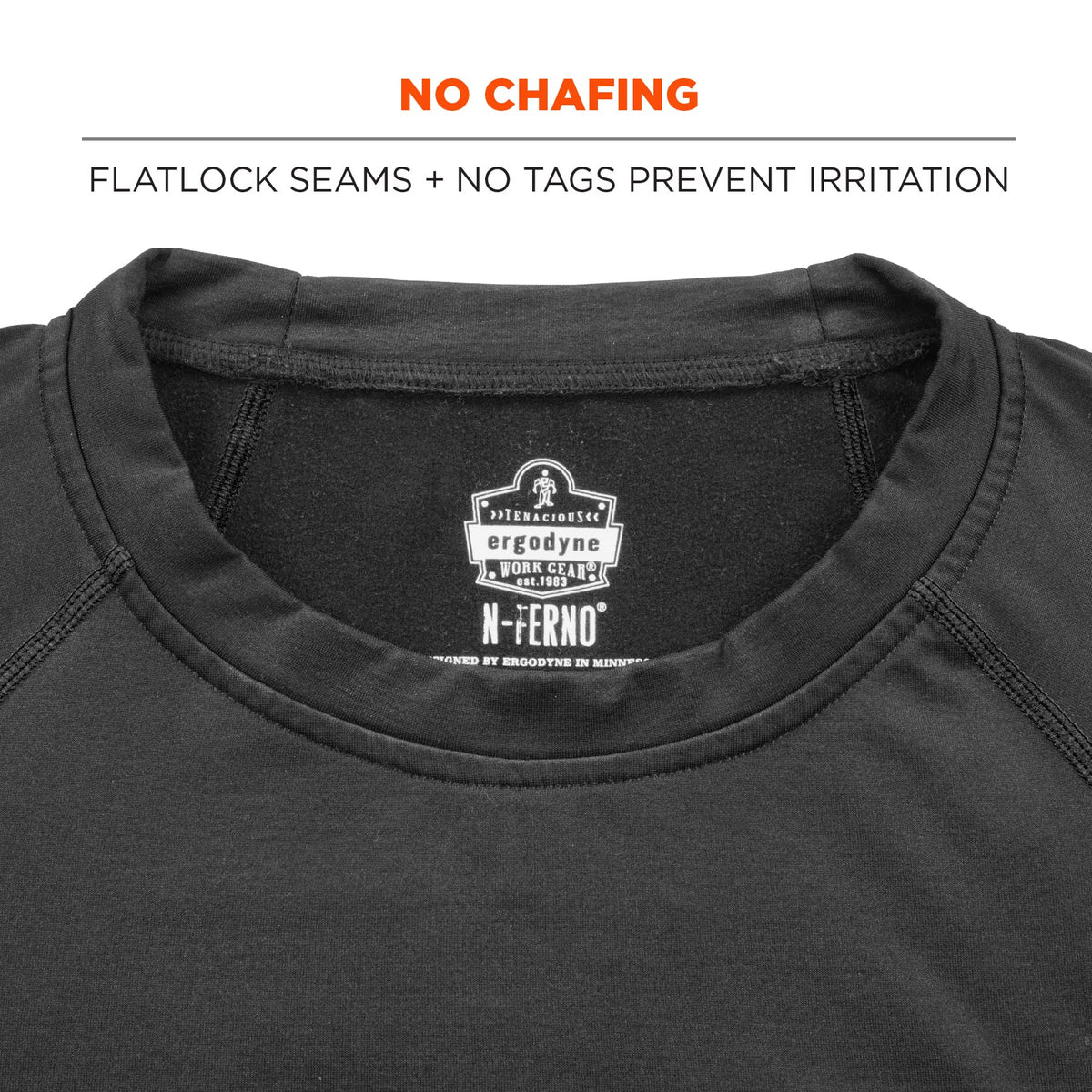 Ergodyne N-Ferno 6435 Thermal Long Sleeve Shirt, Black, Medium