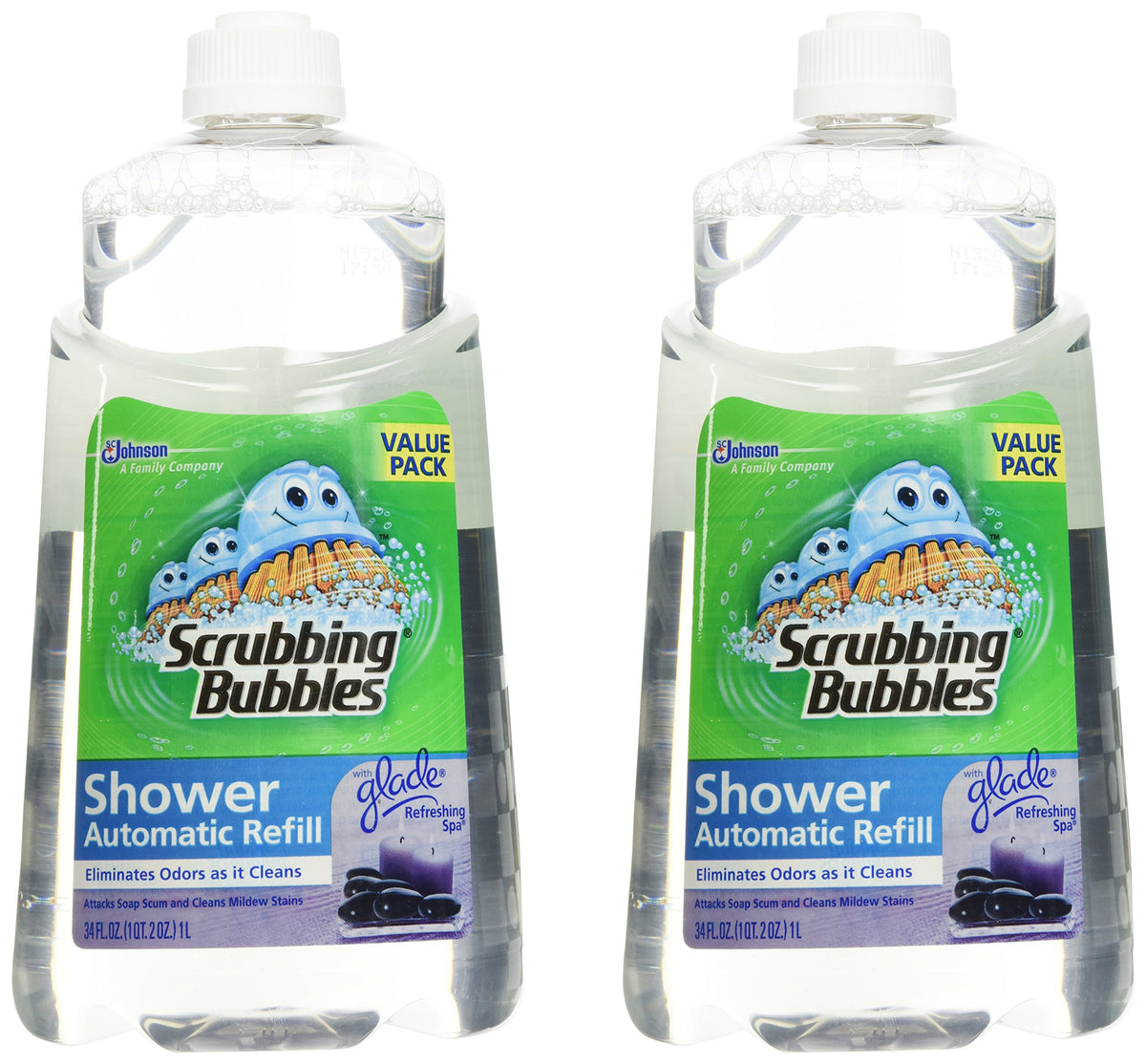 Scrubbing Bubbles Automatic Shower Cleaner Refill - Refreshing Spa - 34 oz - 2 pk